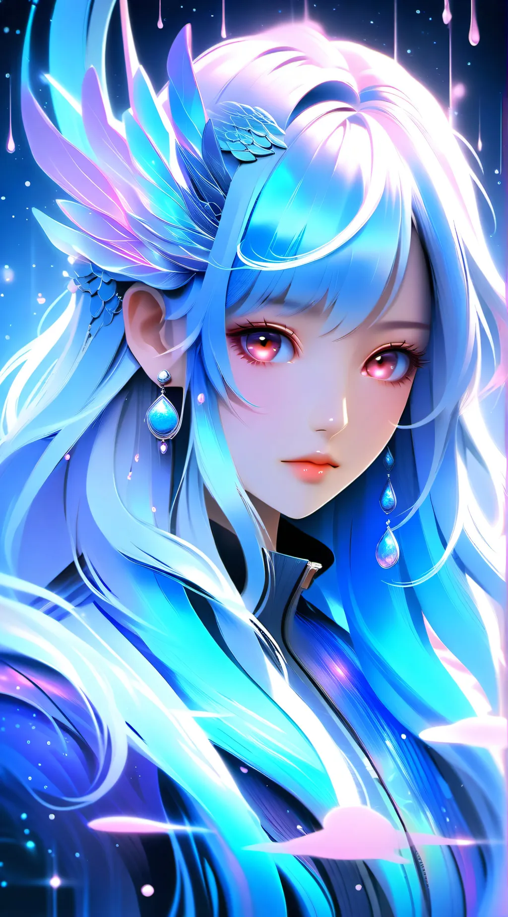 ai character: Violet background
