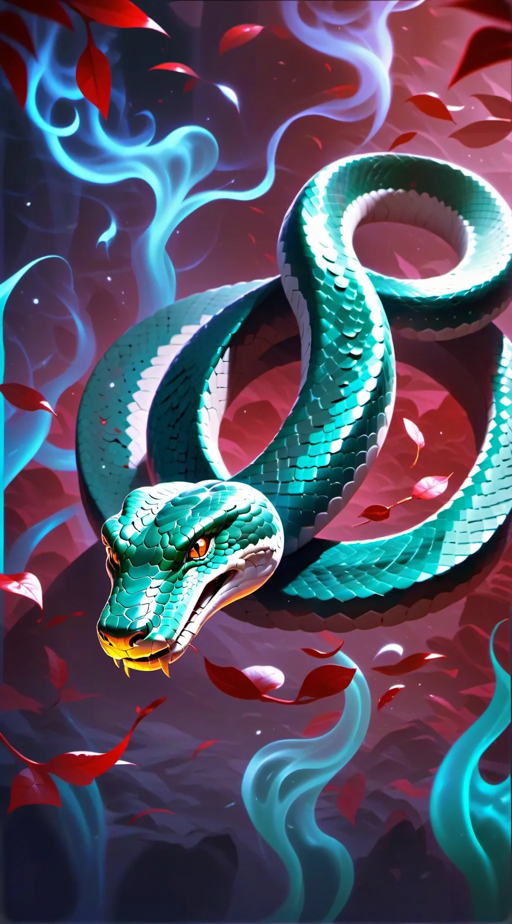 ai character: snake background