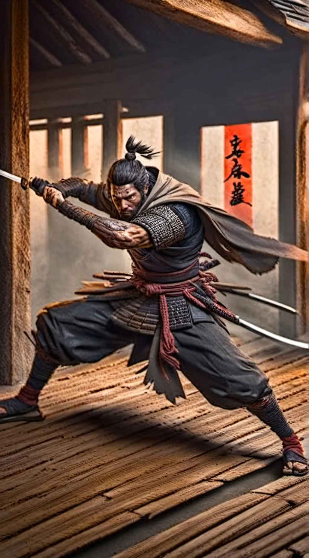 ai character: wolf(achina) background