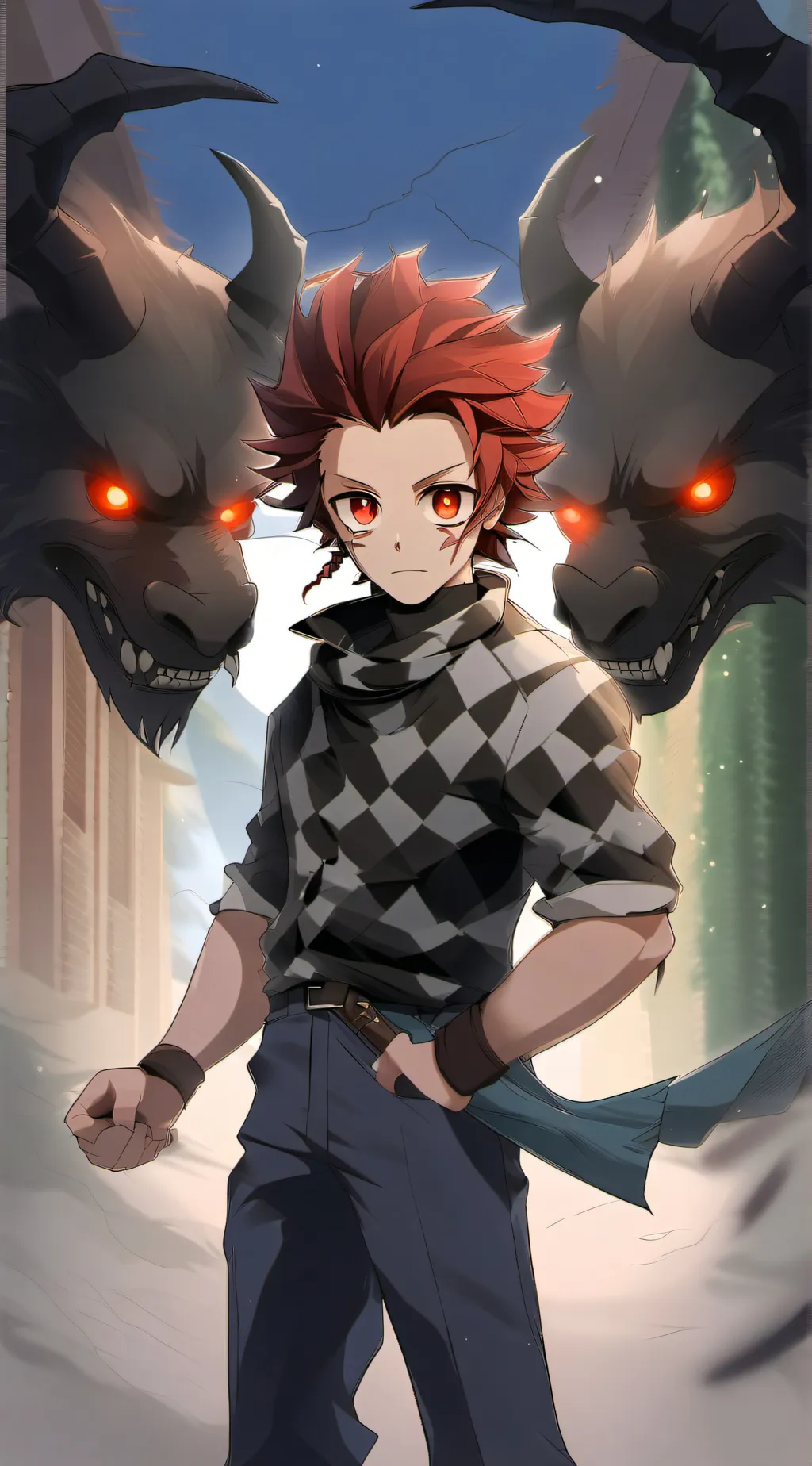 ai character: Damon king Tunjro background