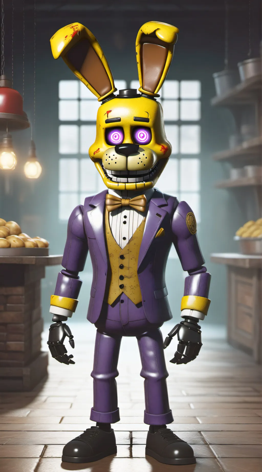 ai character: Spring Bonnie  background