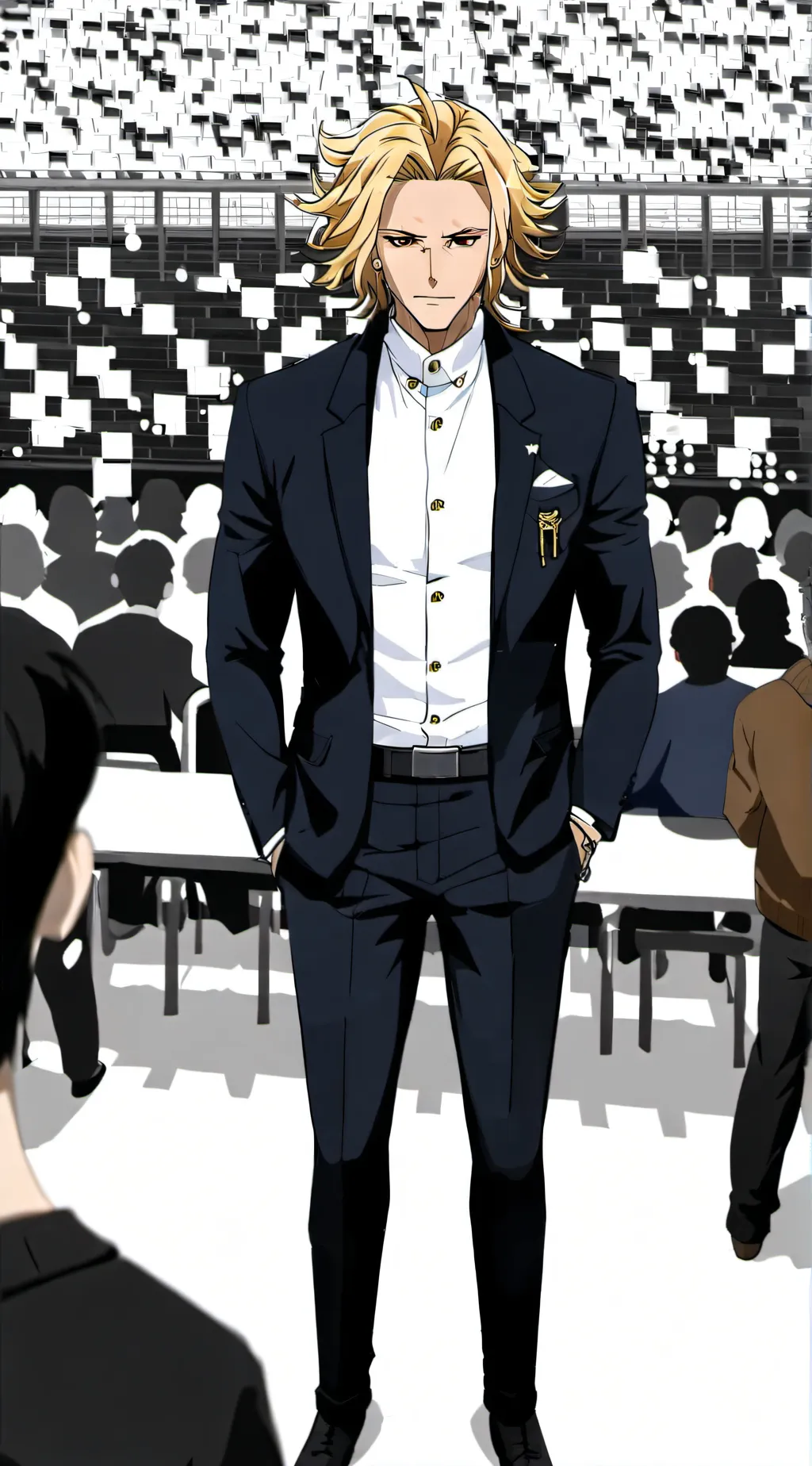 ai character: toshinori Yagi  background