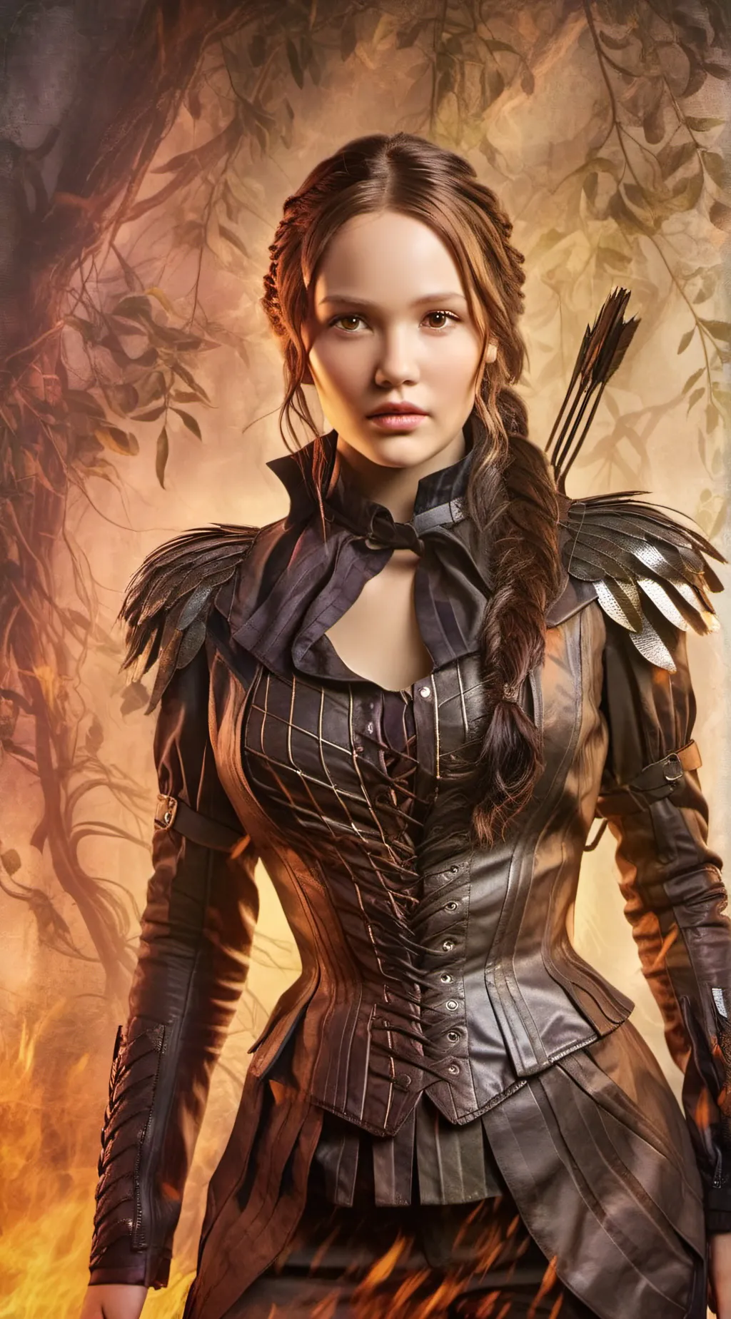 ai character: Katniss everdeen  background