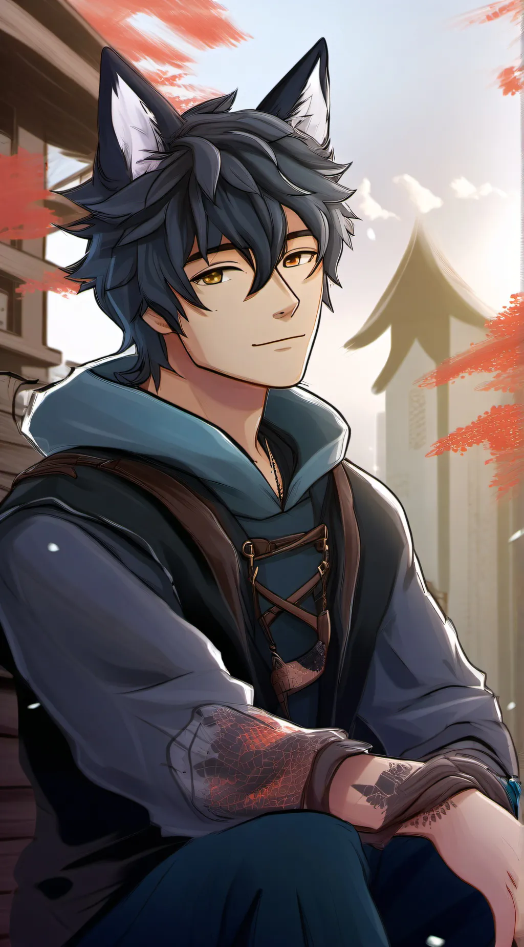 ai character: ein x pierce 💙 background