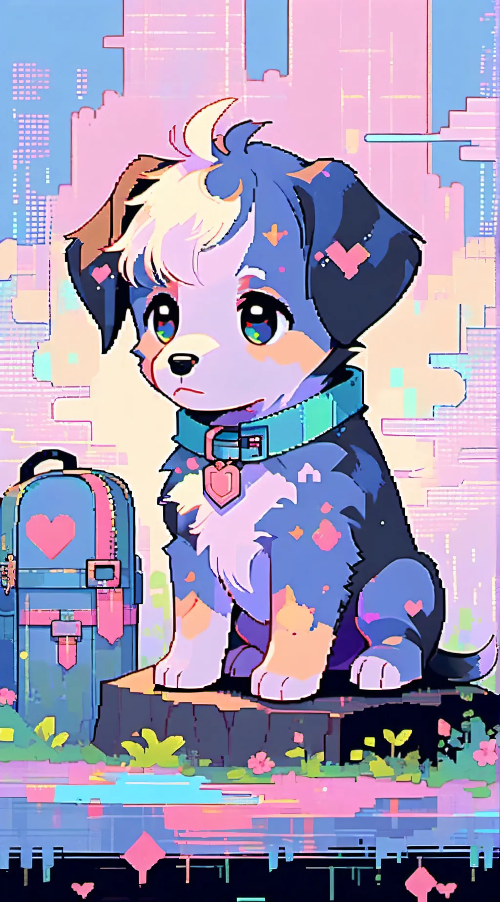 ai character: Happy pup background
