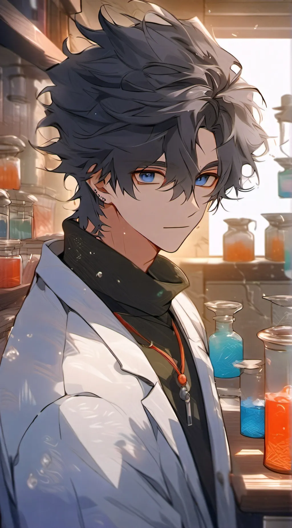 ai character: koi background