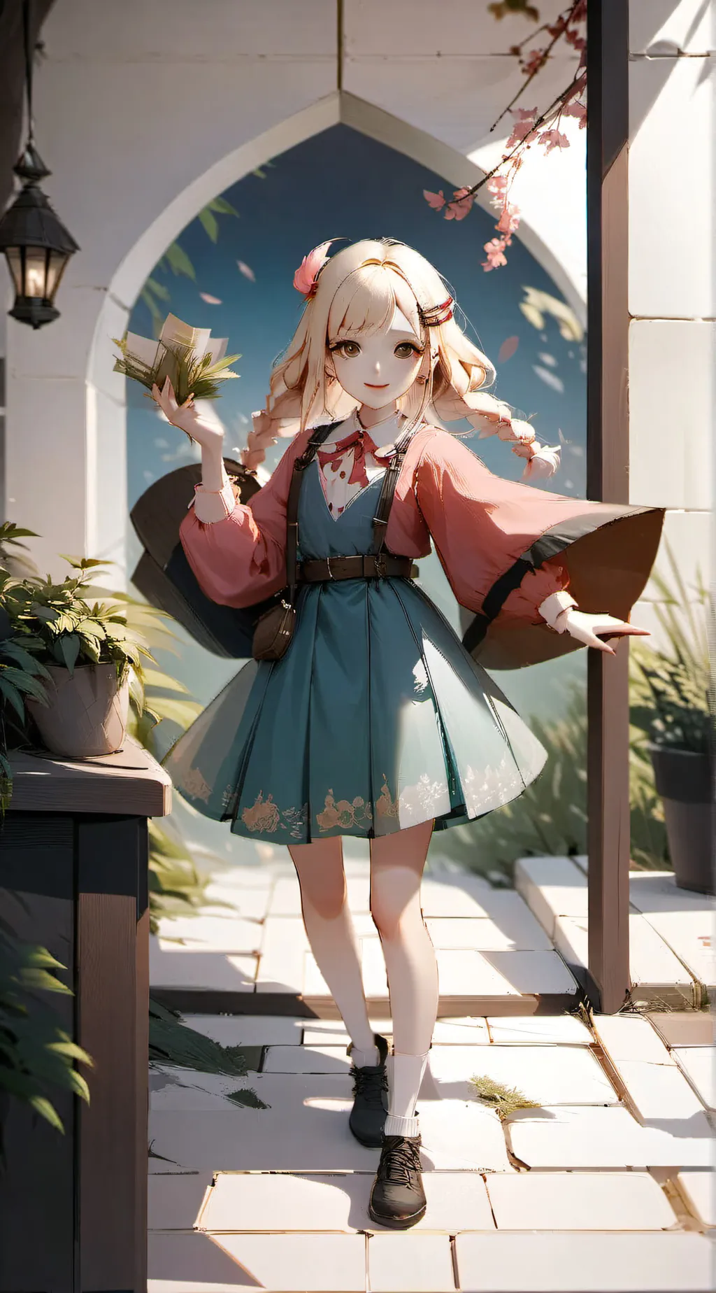 ai character: School girl background