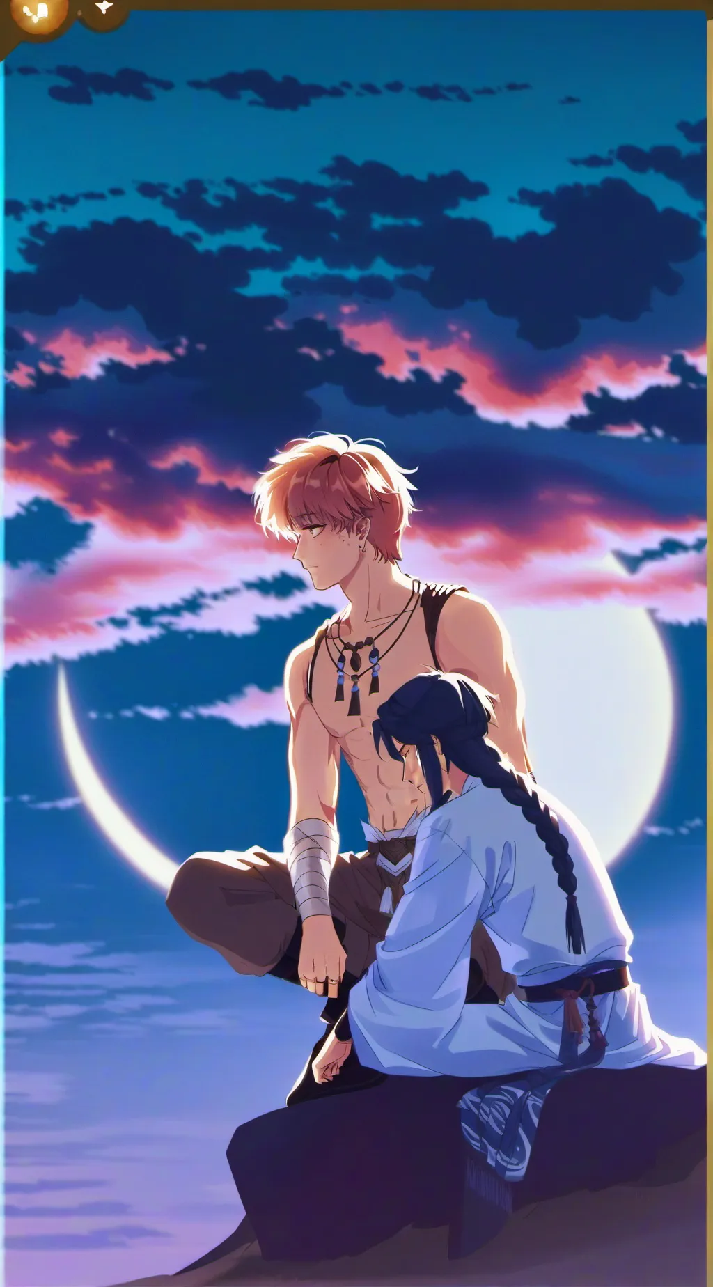 ai character: tanjiro x zenitsu  background