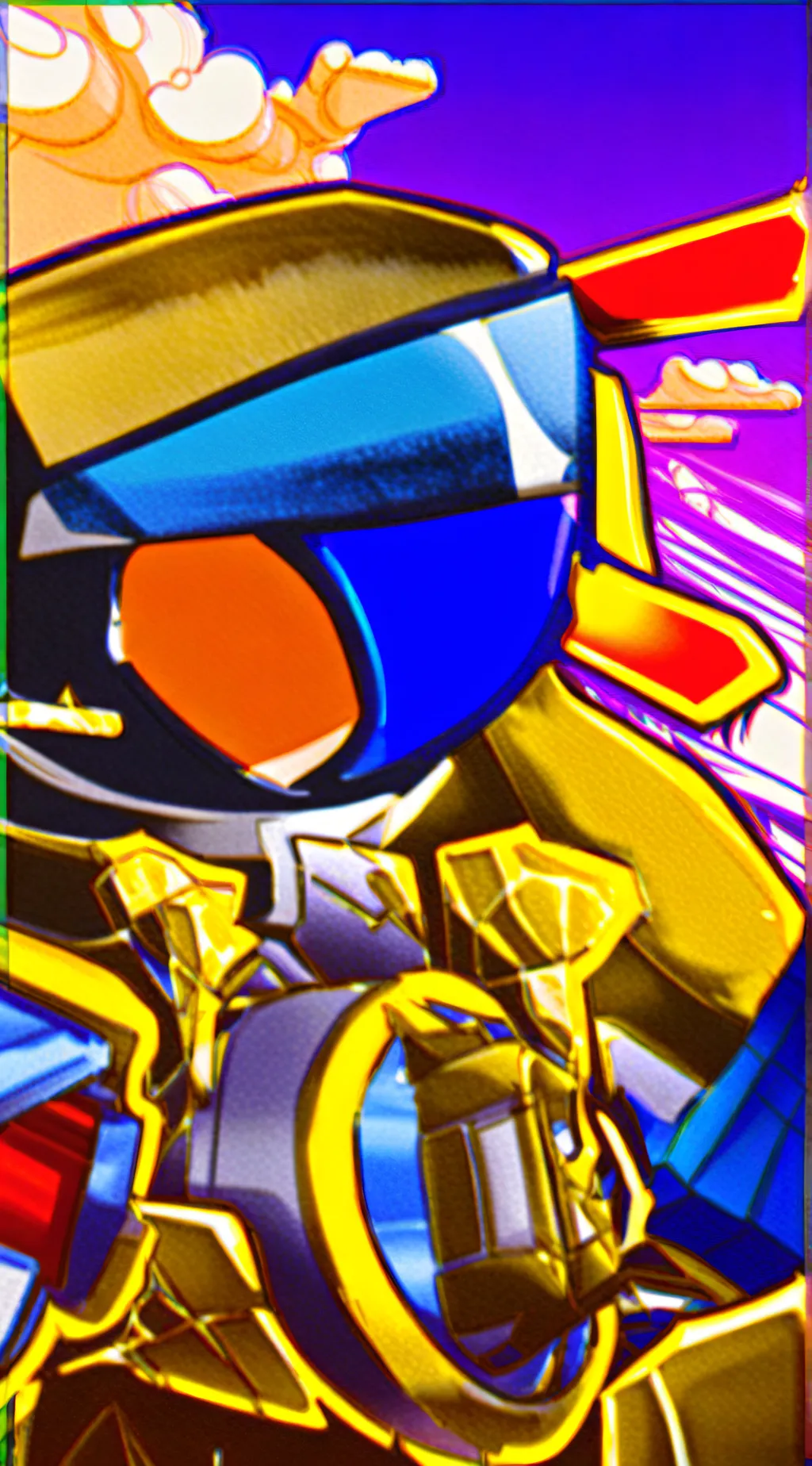 ai character: Sun and moon background