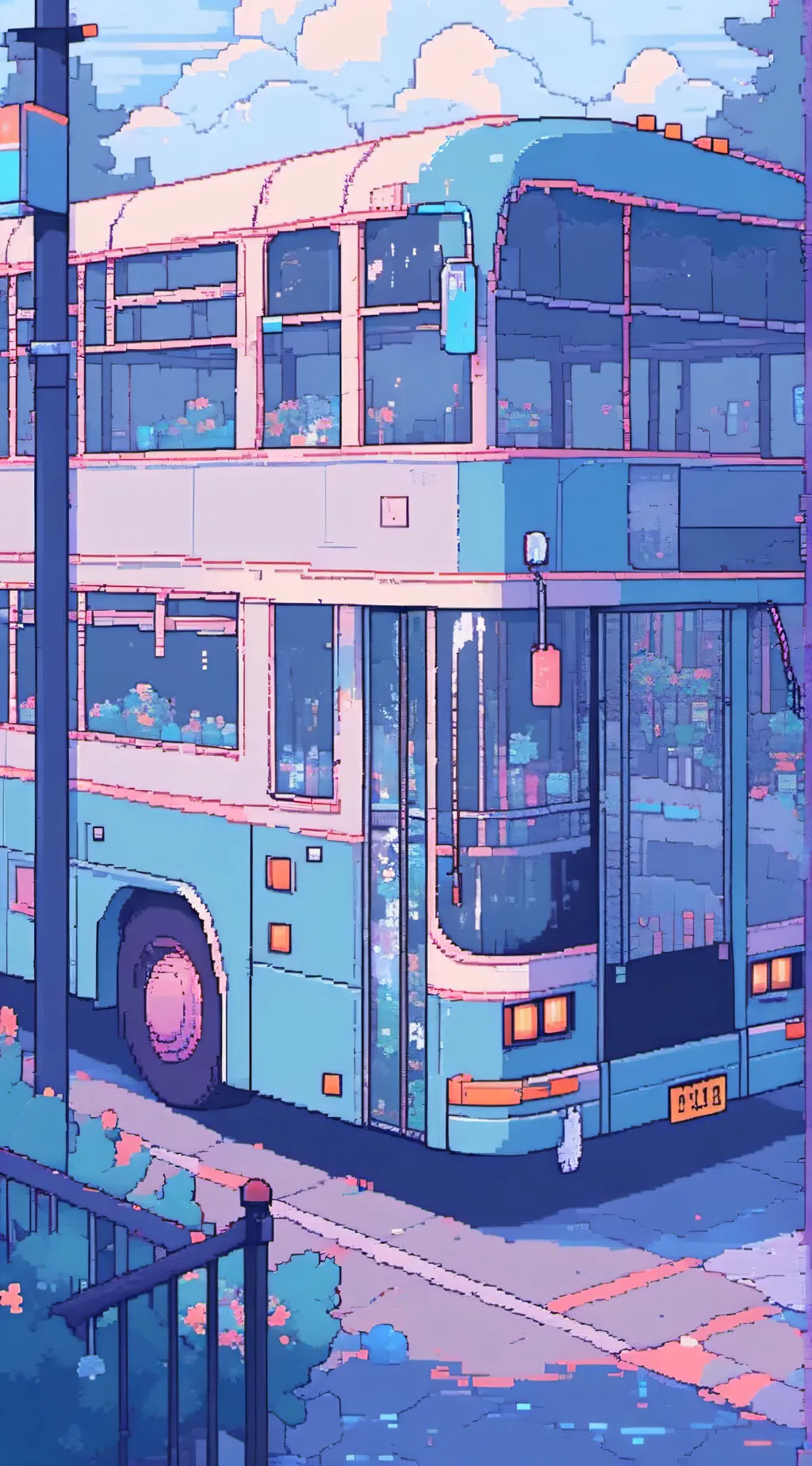 ai character: Fpe bus ride background