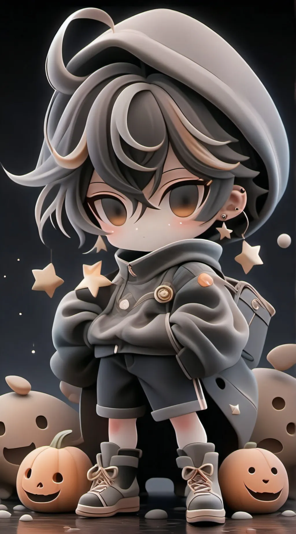 ai character: emerald background