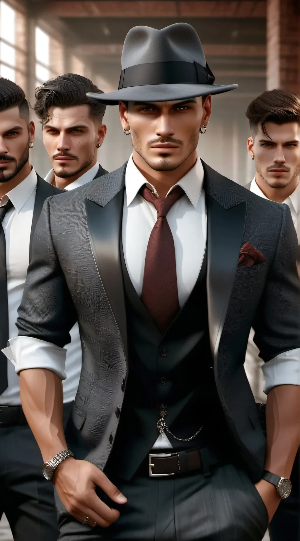 ai character: Group of mafias background