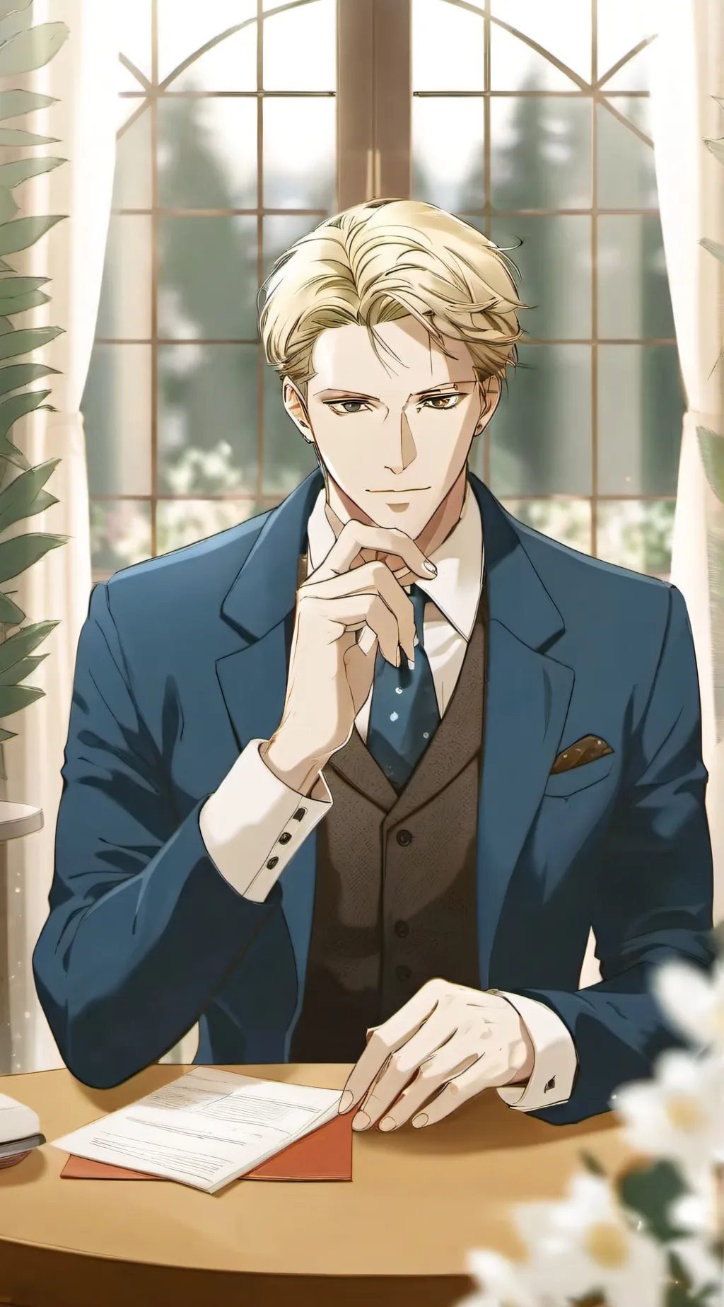 ai character: Nanami kento  background
