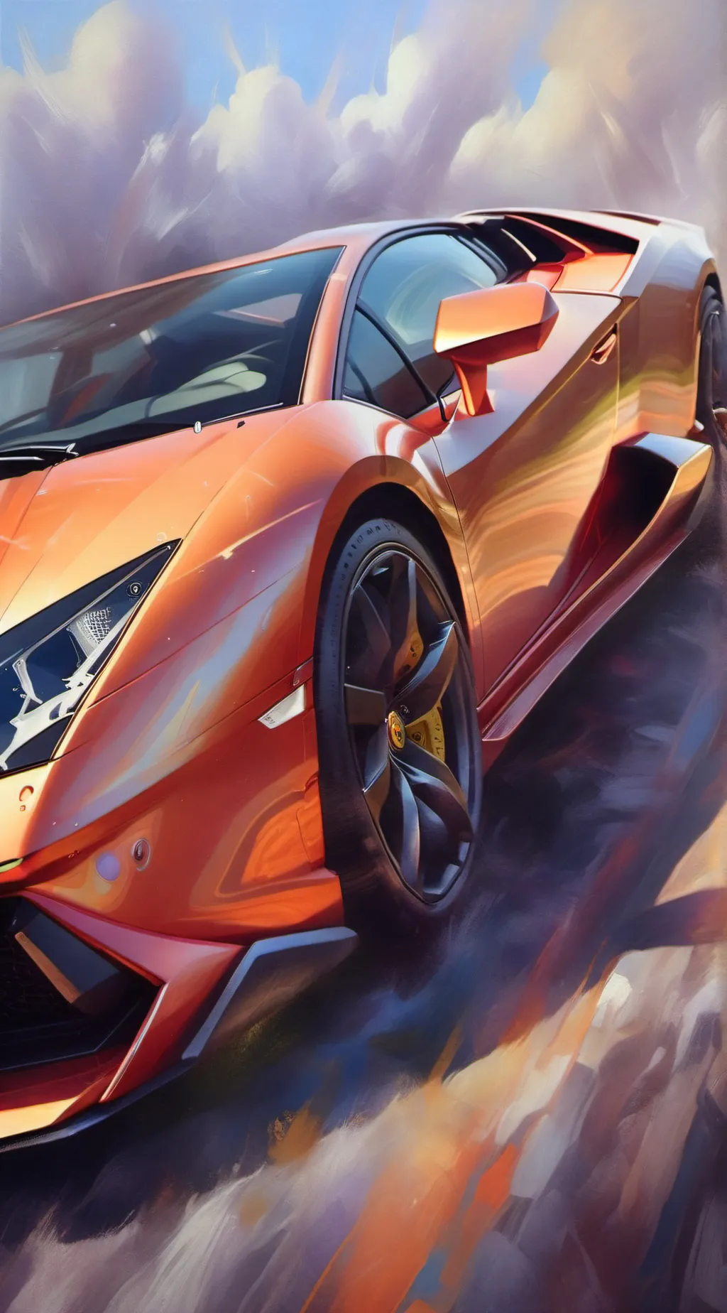 ai character: smart Lamborghini background