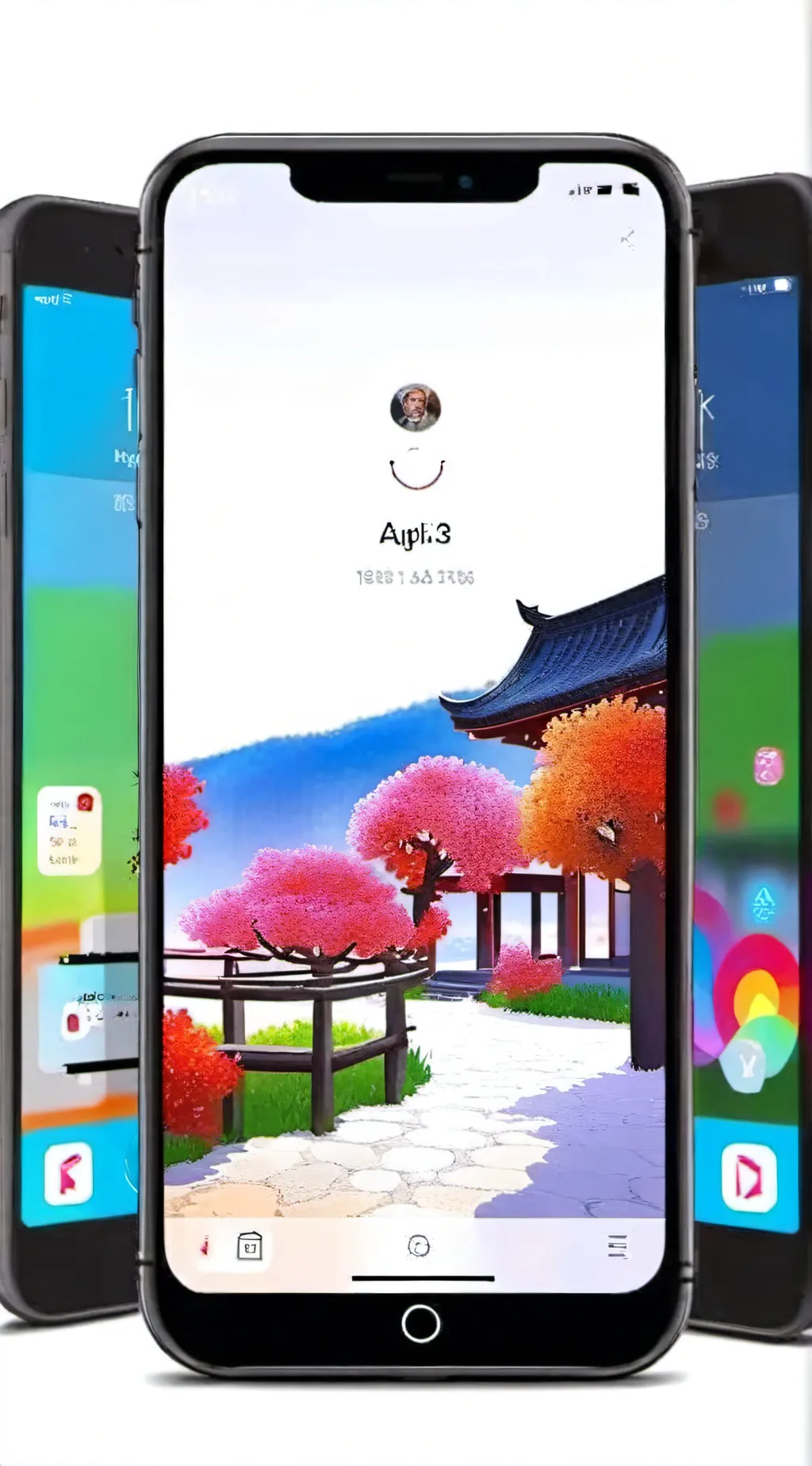ai character: apps on iPhone background
