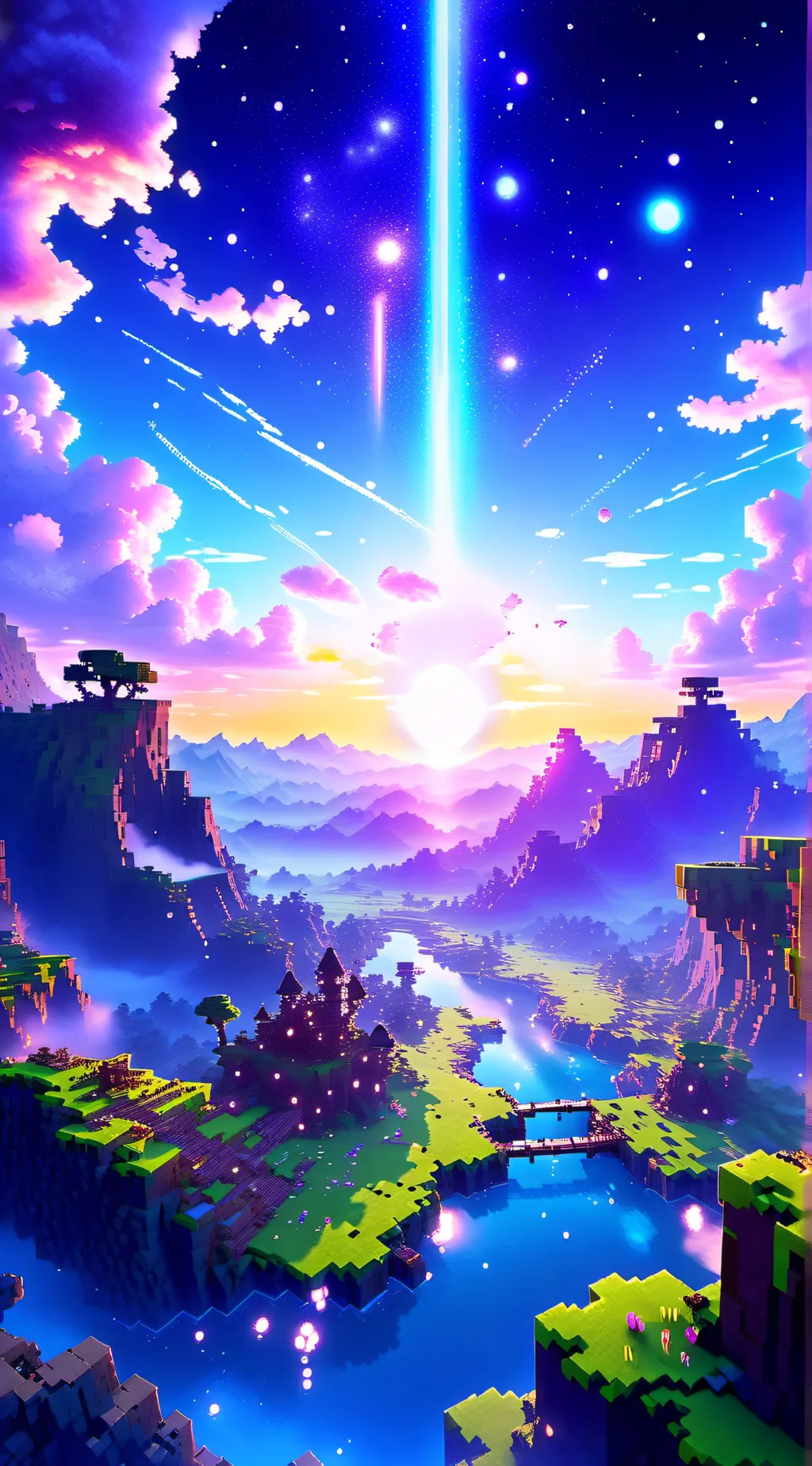 ai character: minecraft background