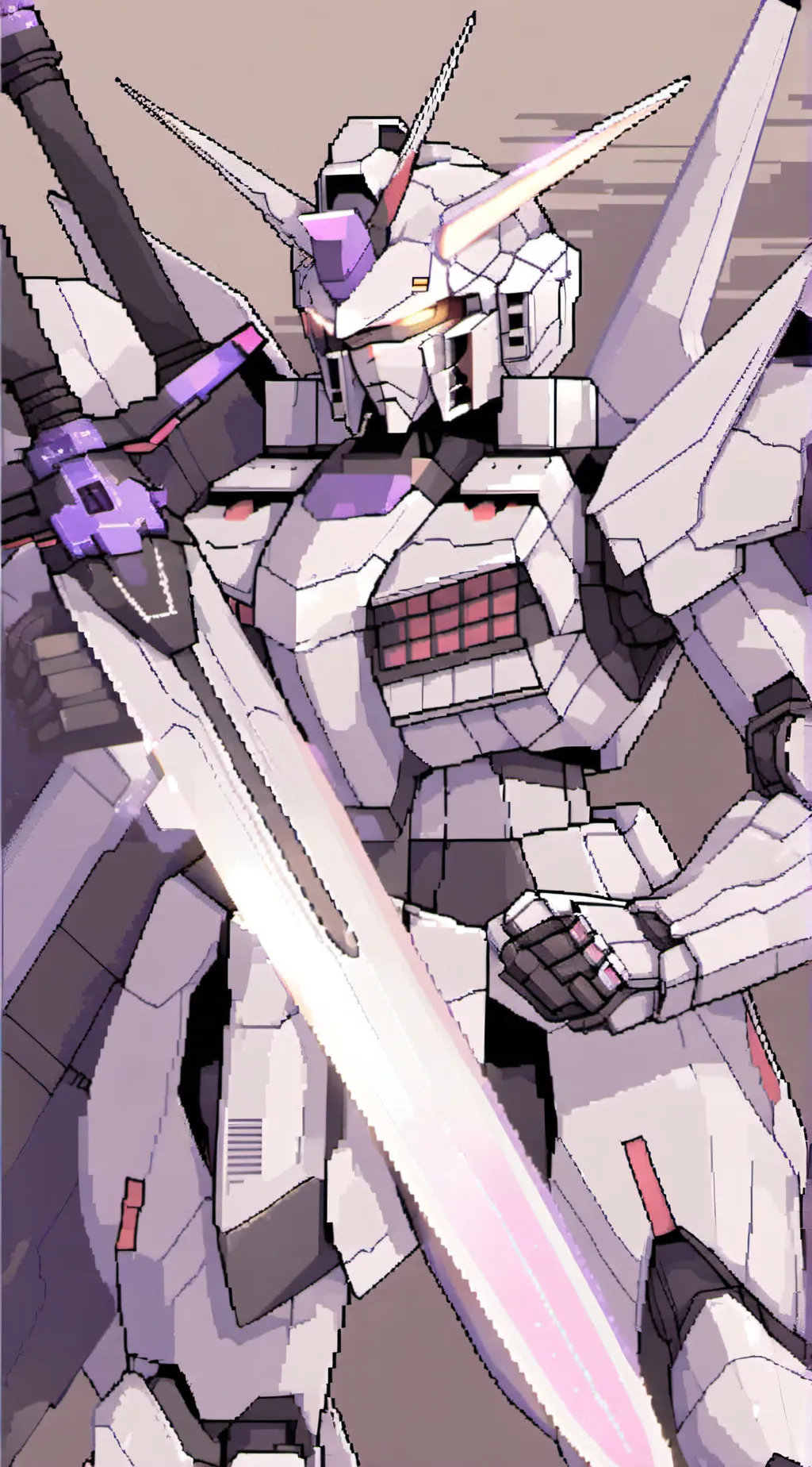 ai character: gundam unicorn  background