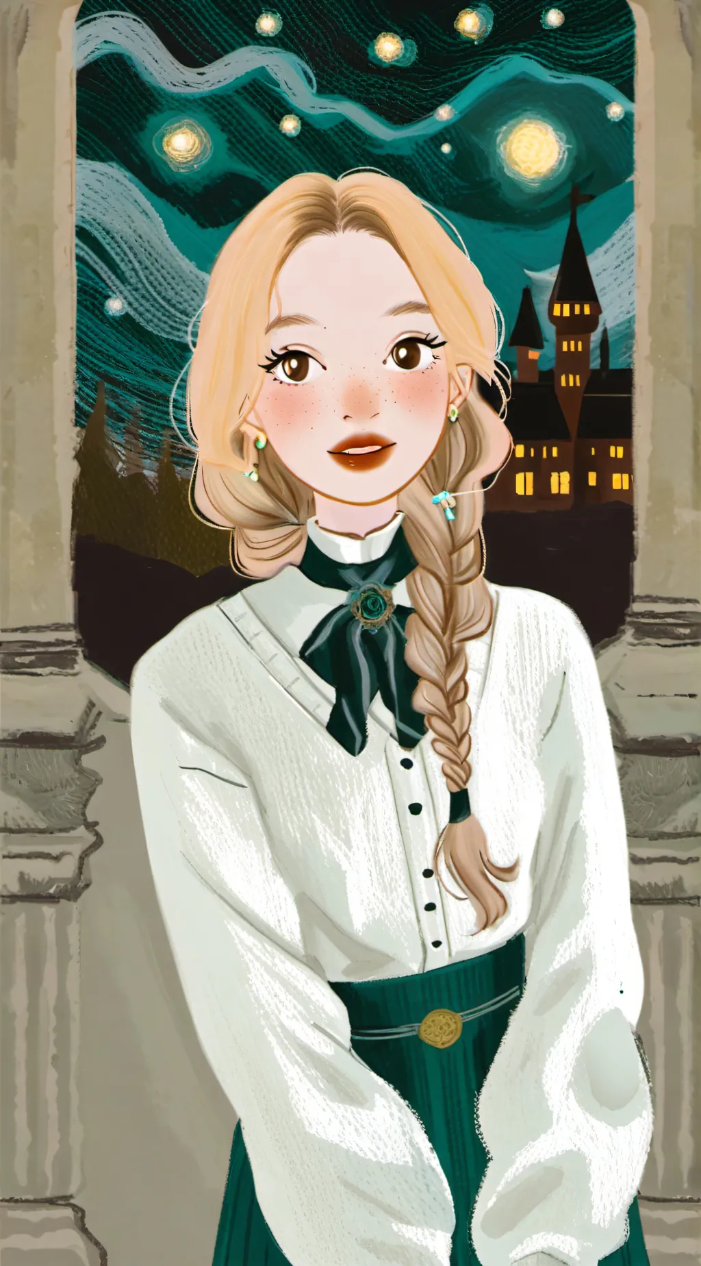 ai character: Hogwarts obvi background