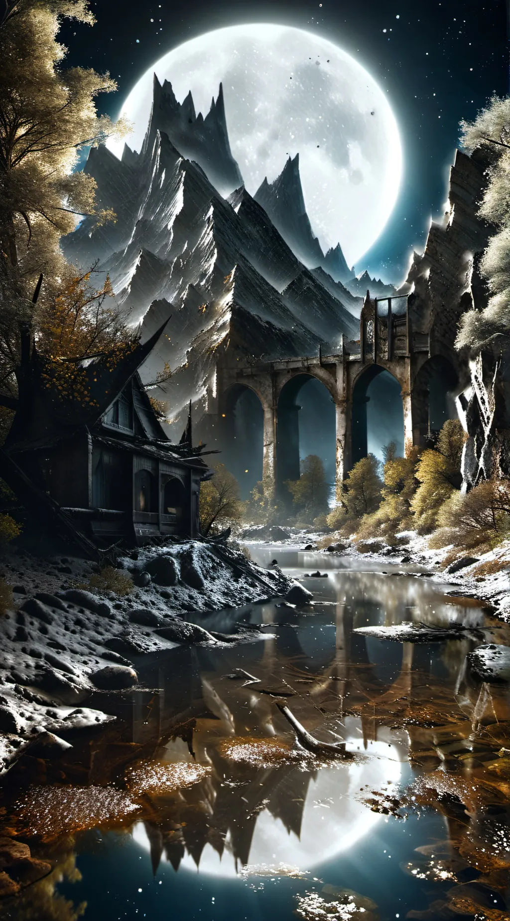 ai character: the moon background