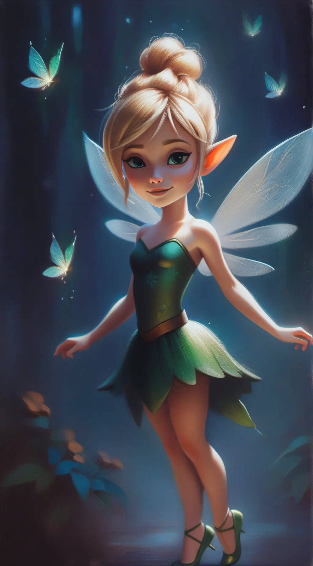 ai character: Tinkerbell  background