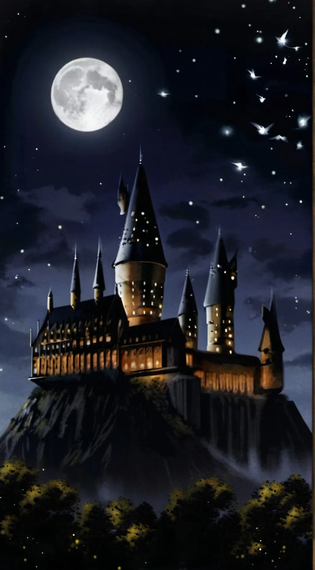 ai character: Hogwarts  background