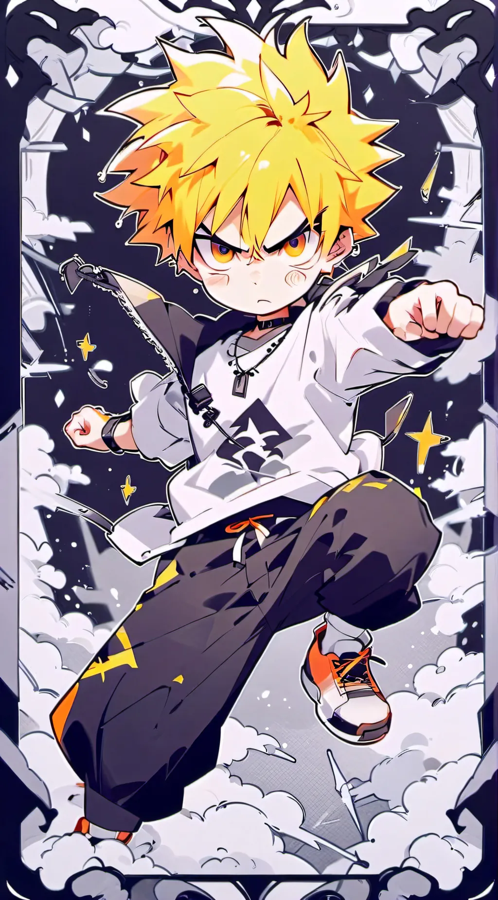ai character: Bakugo  background