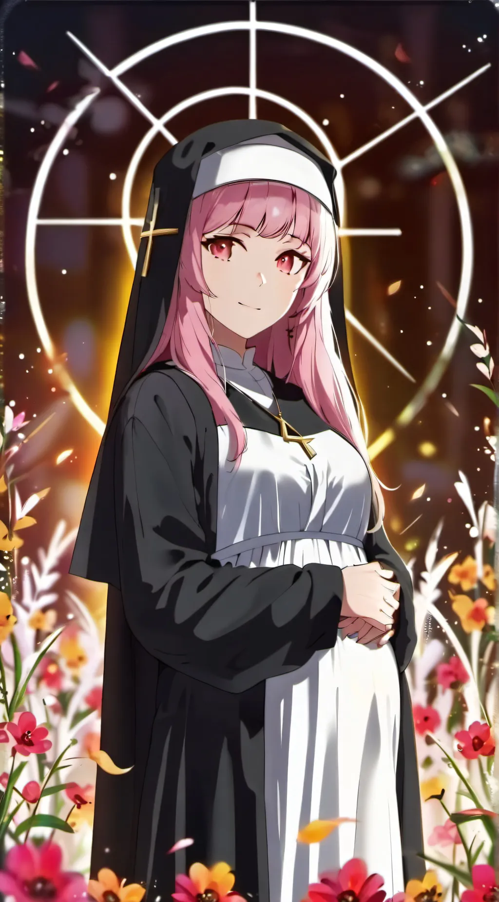 ai character: pregnant sarvante background