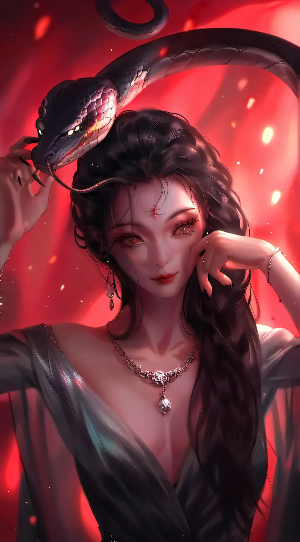 ai character: Snack demon background