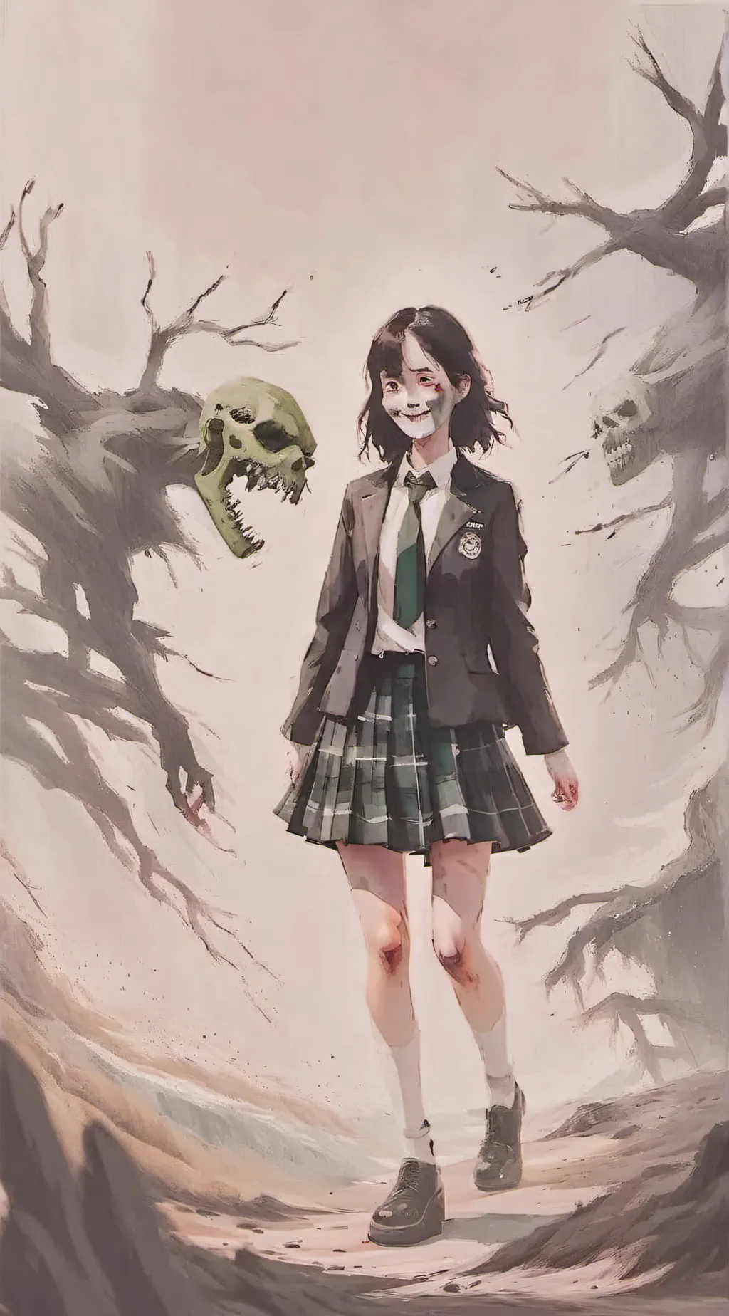 ai character: zombie apocalypse  background