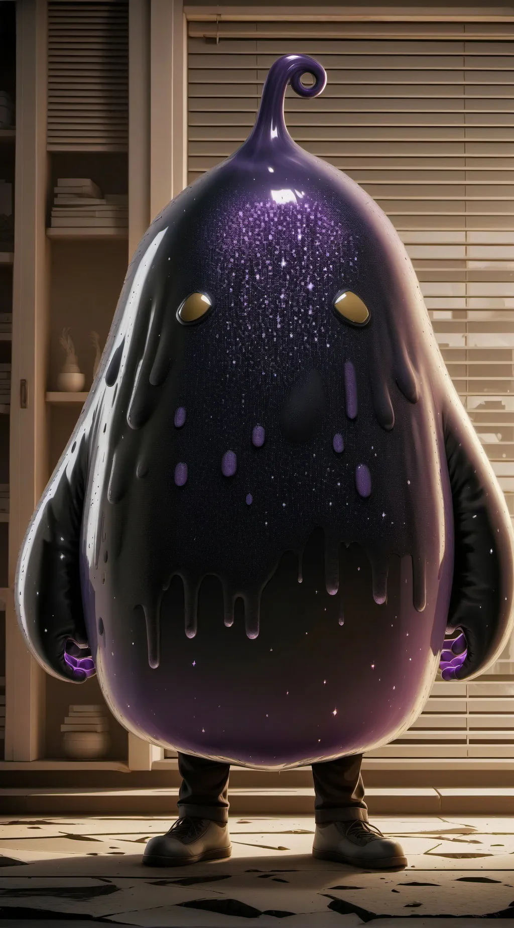 ai character: purple  background