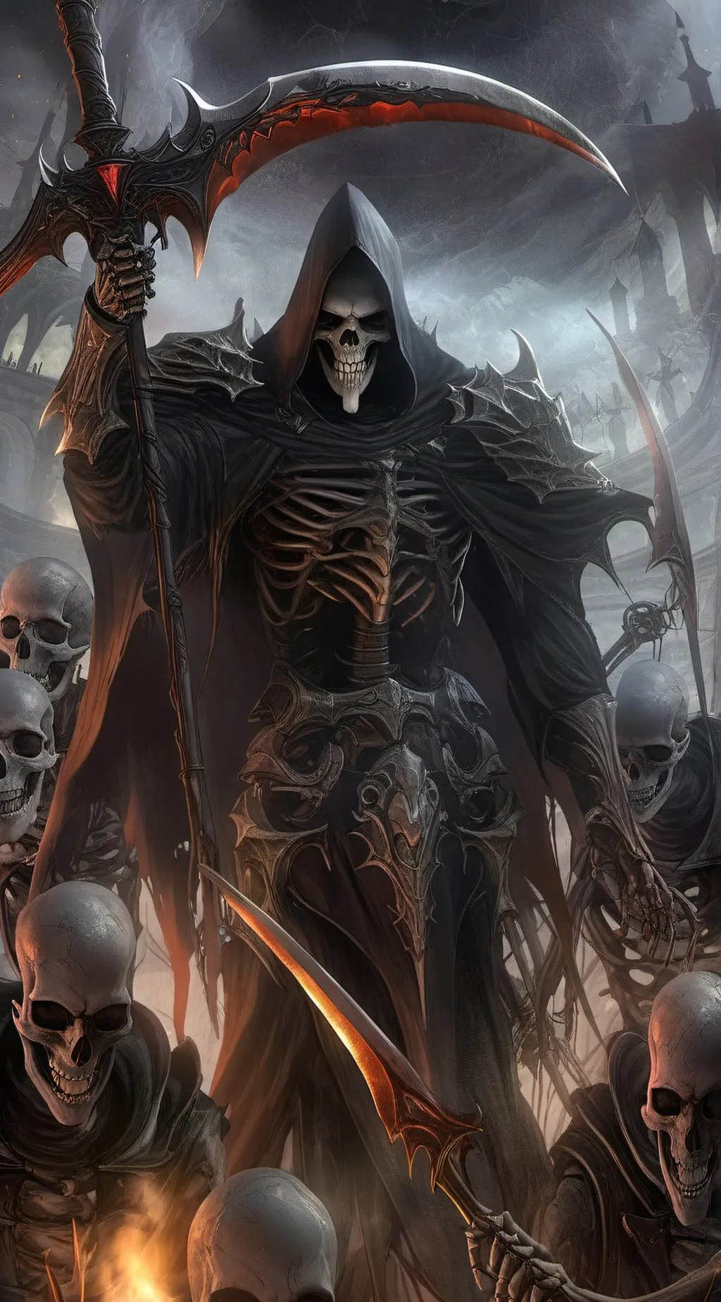 ai character: Grimreaper background