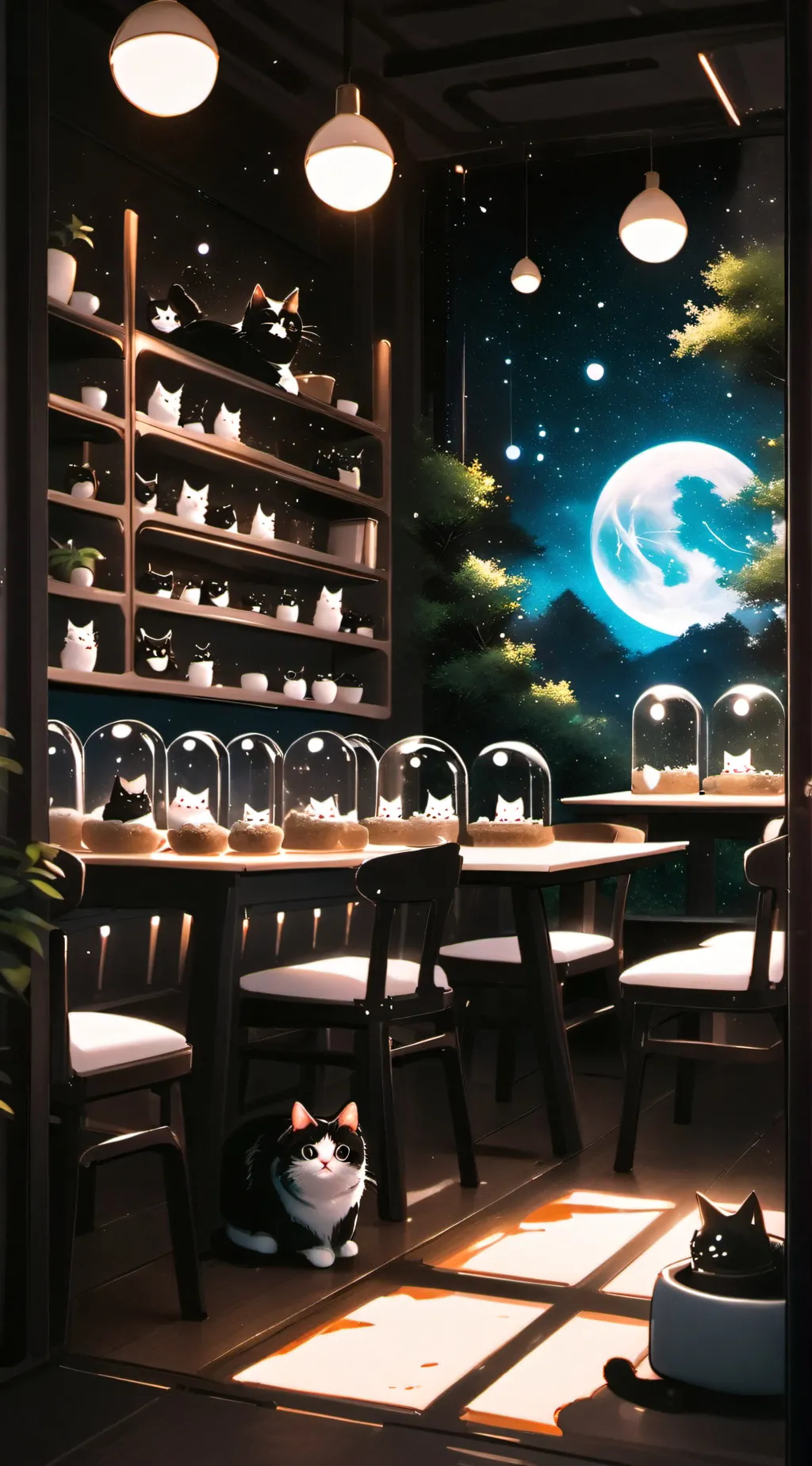 ai character: MHA cat cafe!!  background