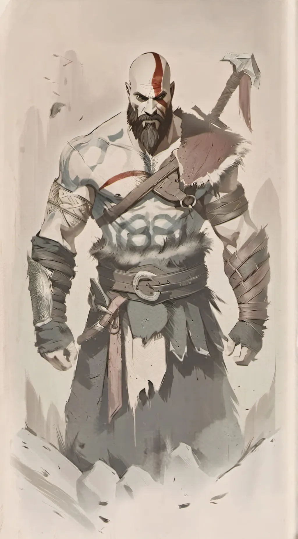 ai character: kratos background