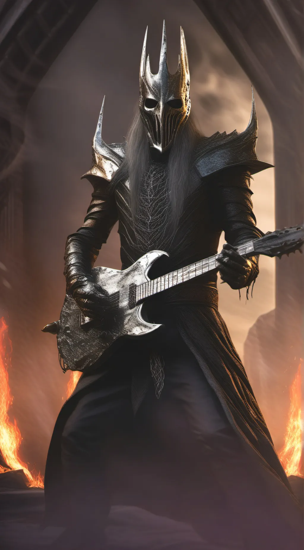 ai character: Iron Eye Inferno🤟🎸 background