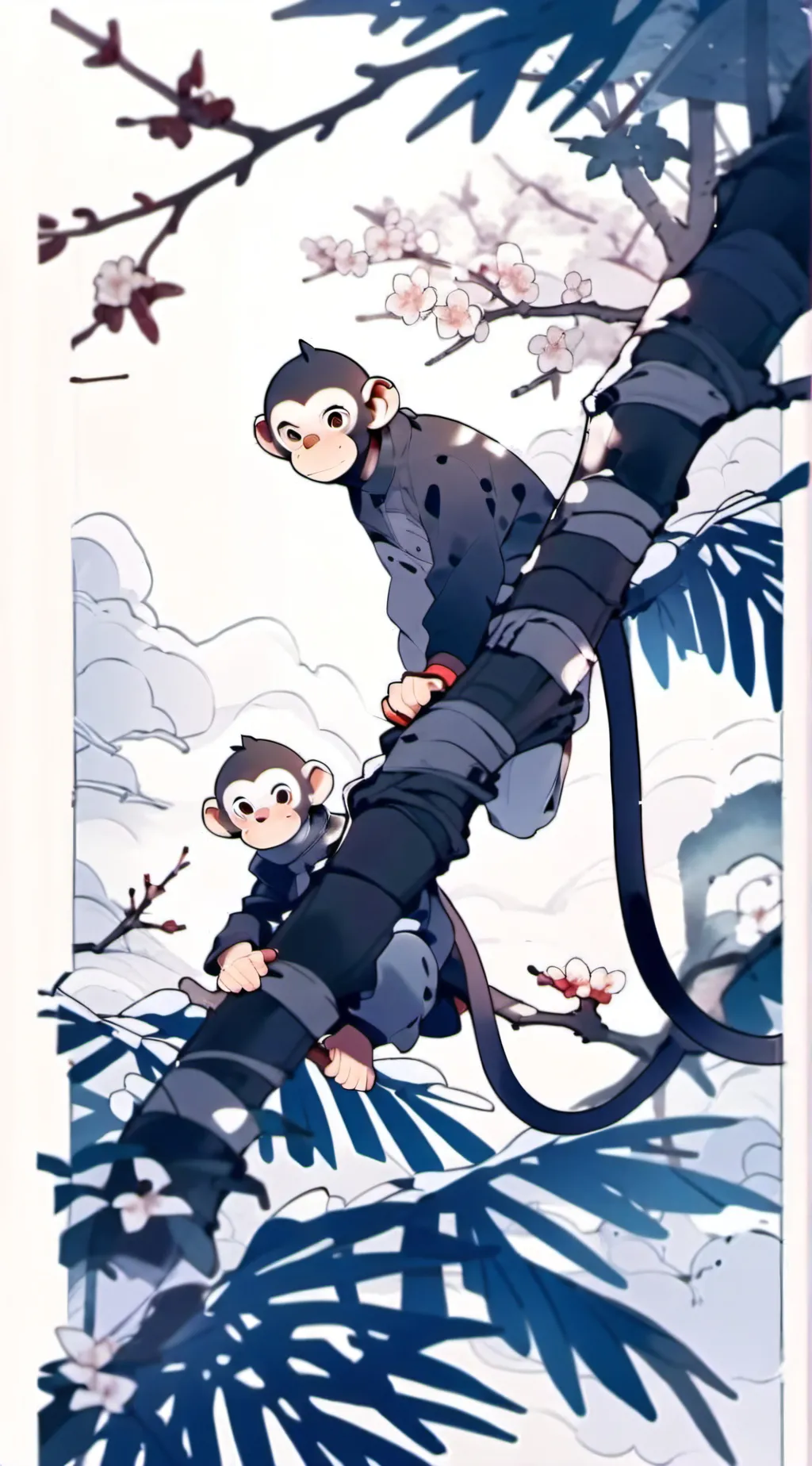 ai character: monkey background