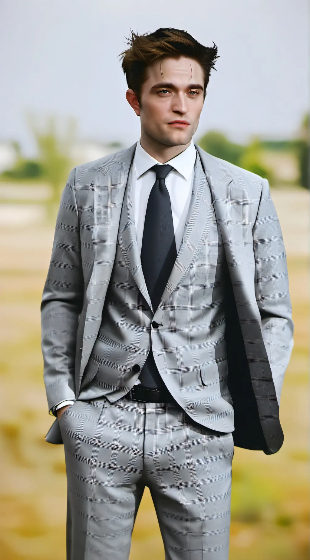 ai character: Robert Pattinson  background