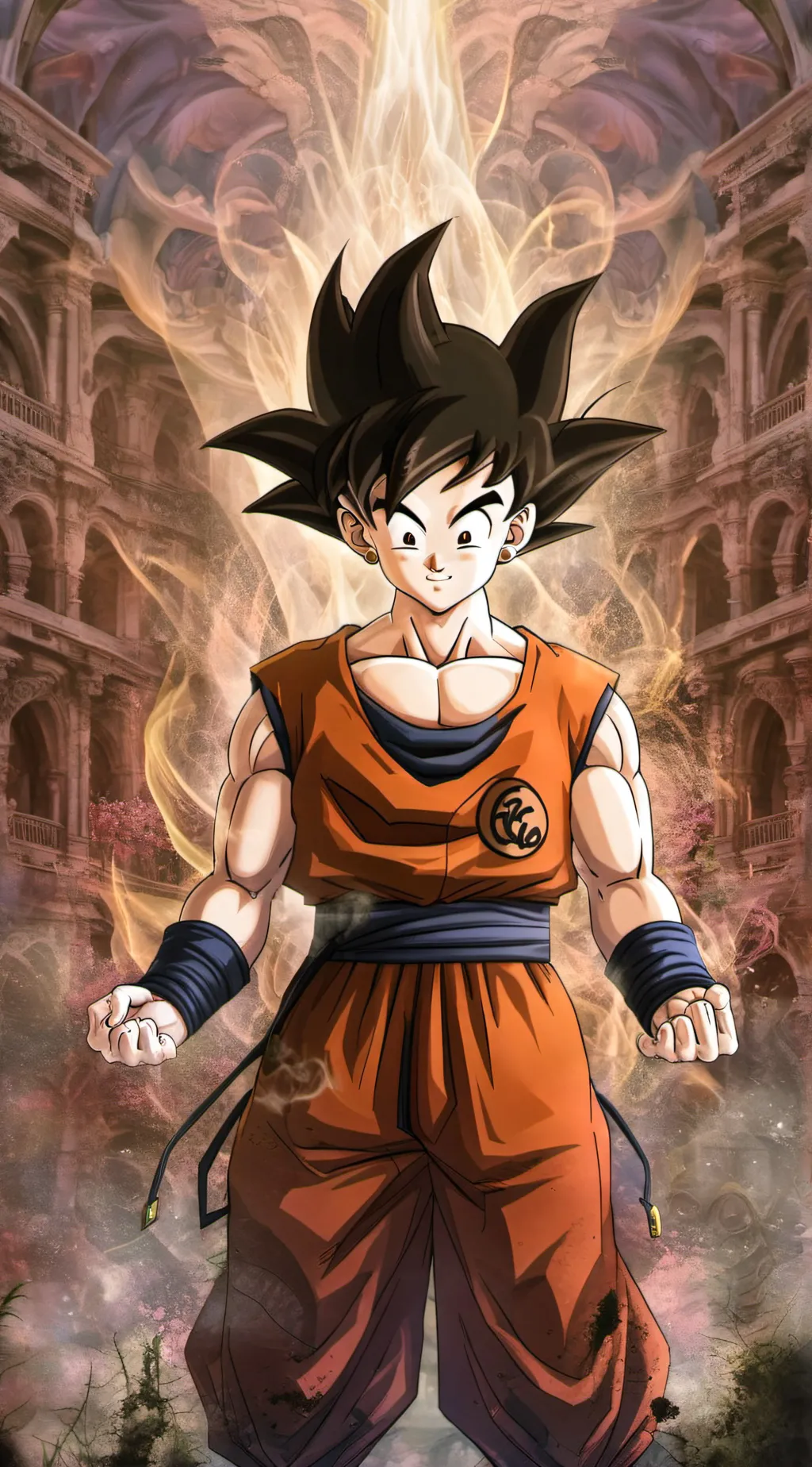 ai character: Goku and The rest background