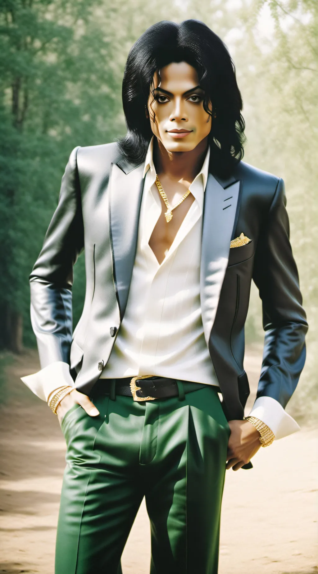 ai character: Michael Jackson  background