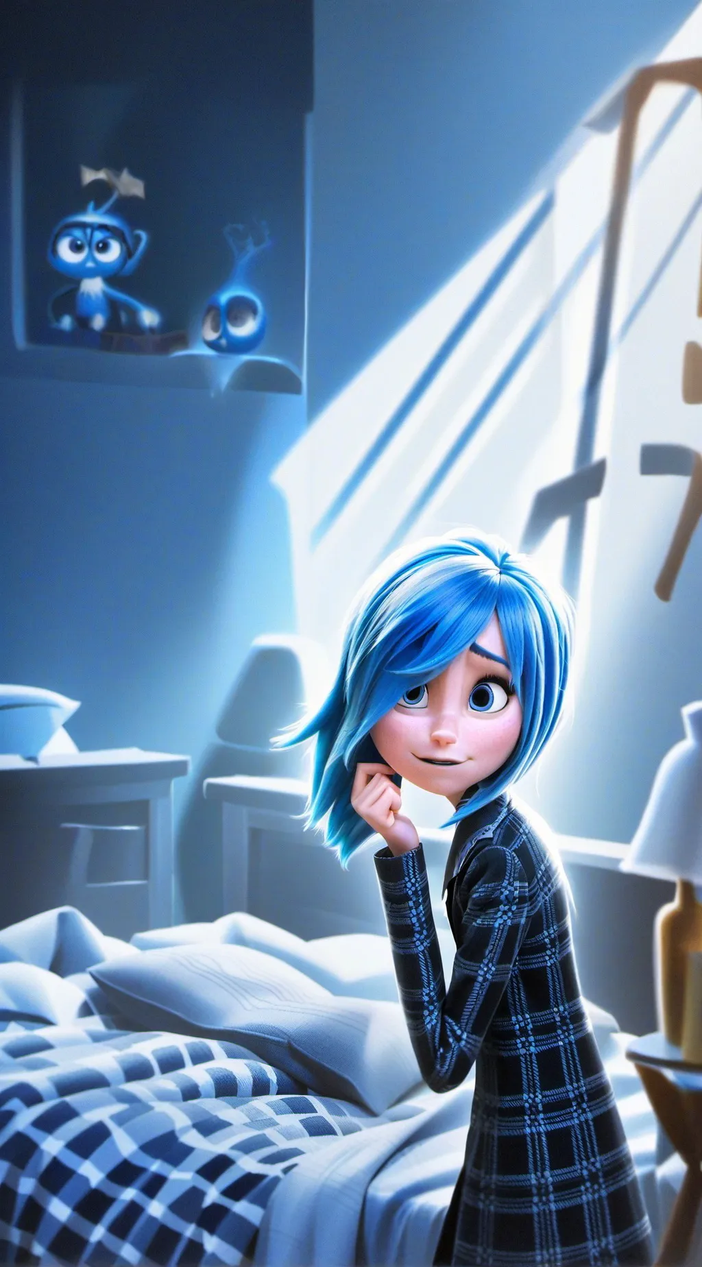 ai character: inside out bedtime background