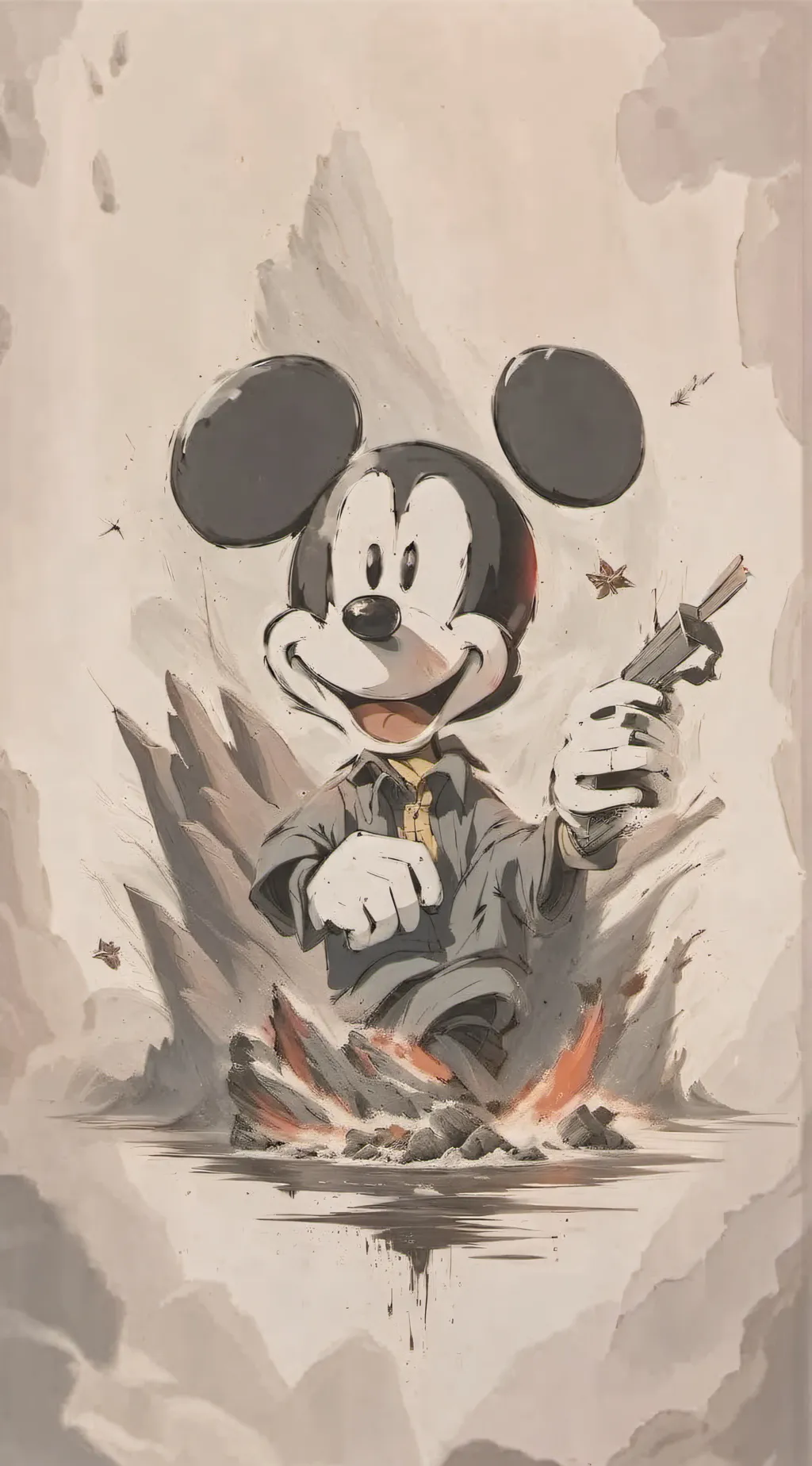 ai character: mickey mouse background