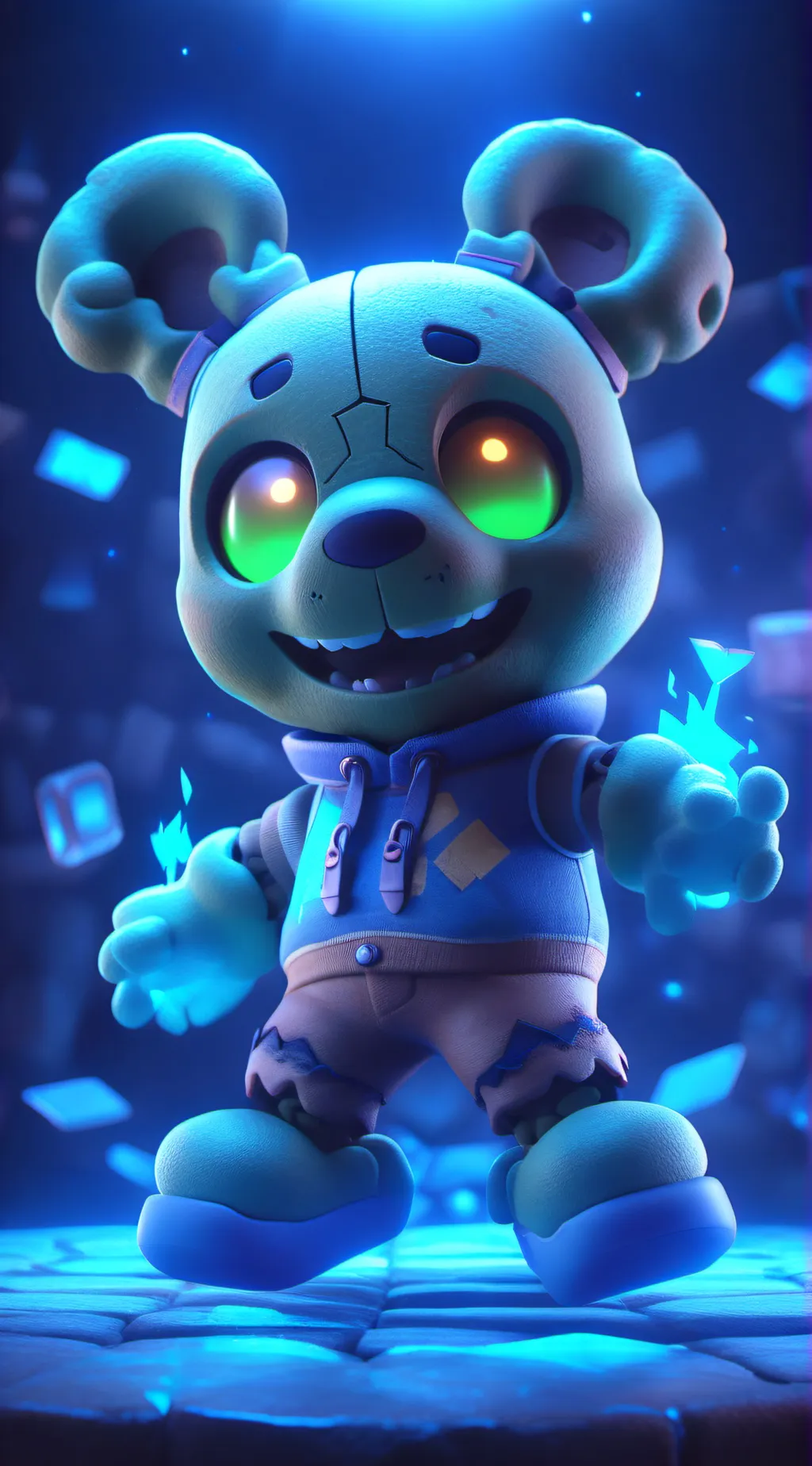 ai character: plushtrap  background