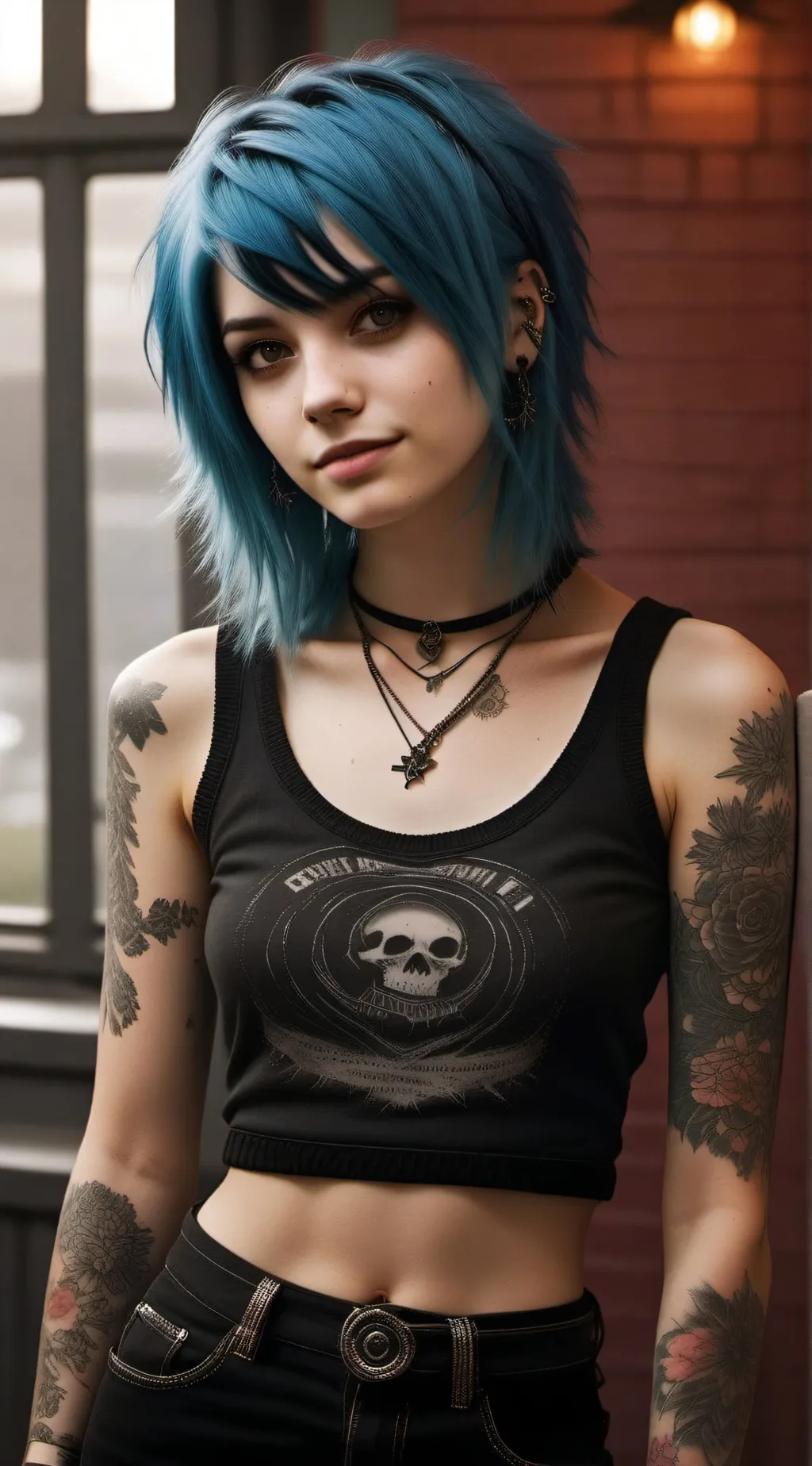 ai character: Emo girl crush background