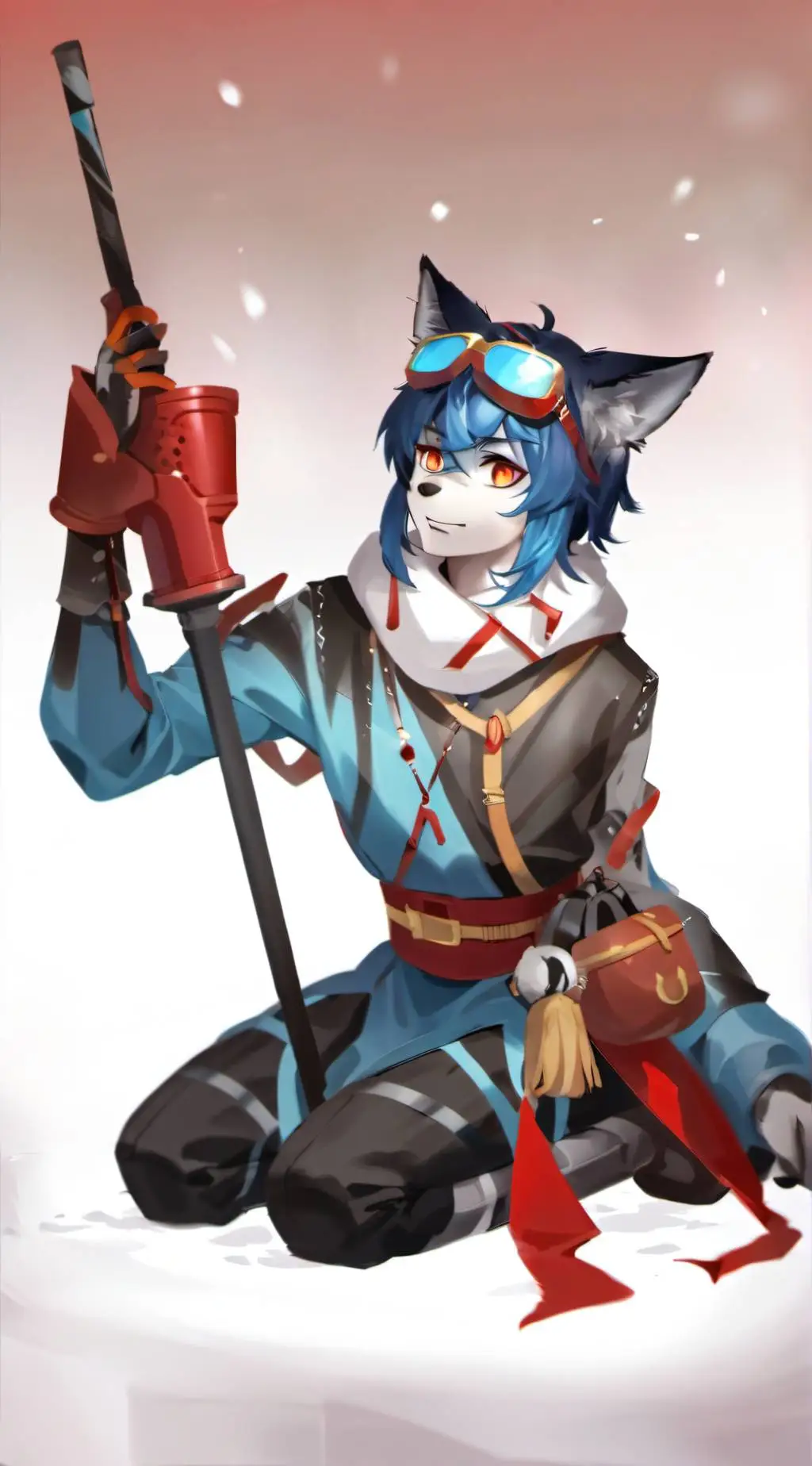 ai character: frosty frost background