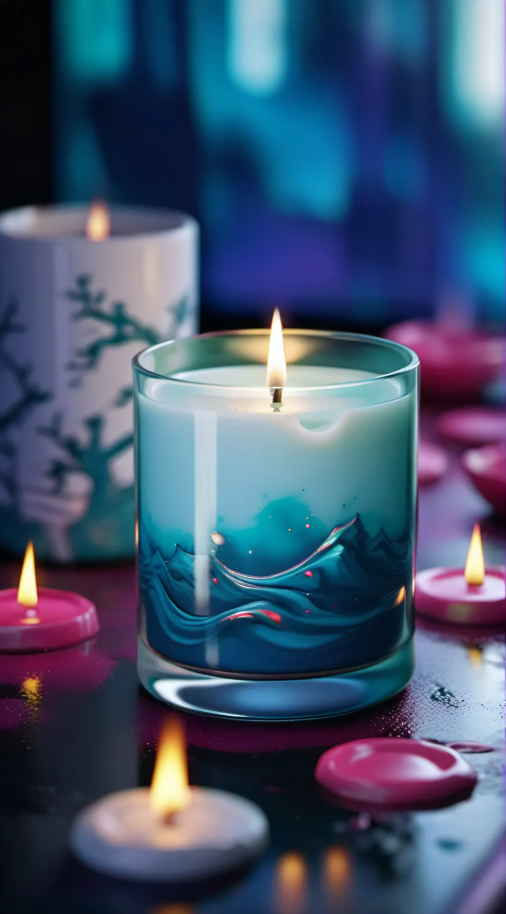 ai character: candle background