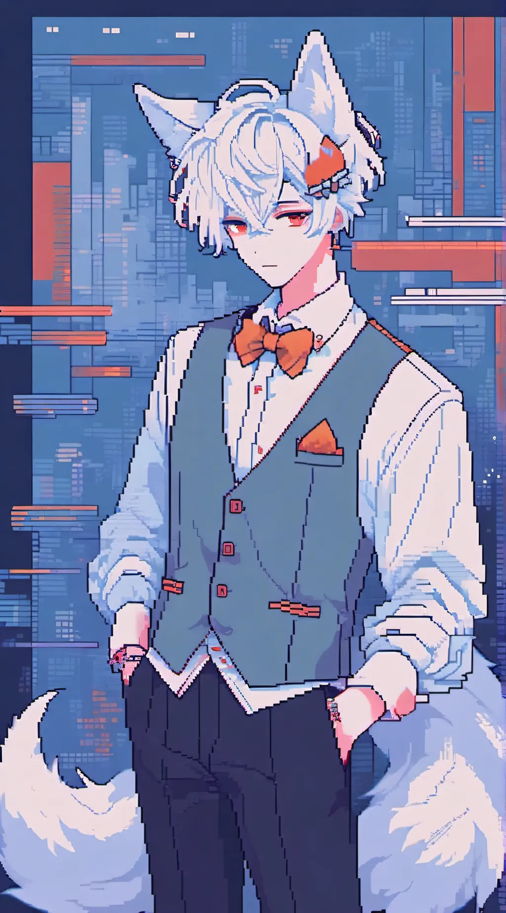 ai character: 《• Red •》 background