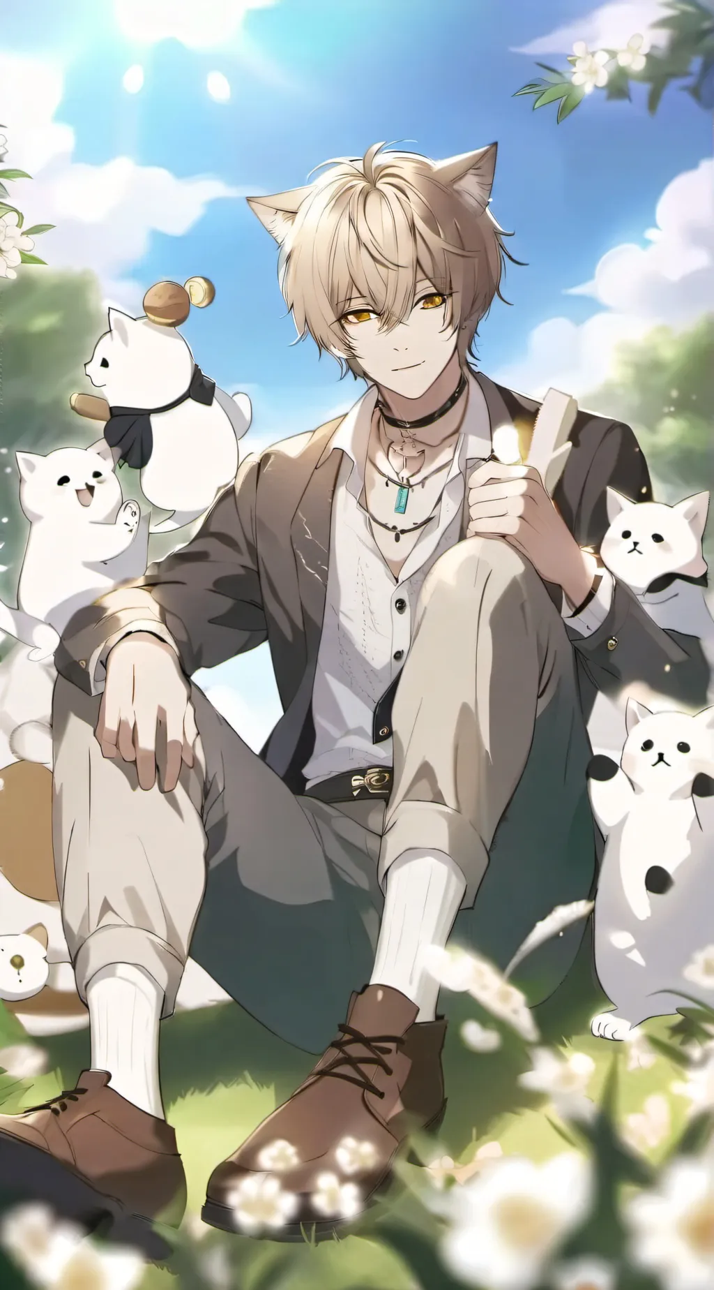 ai character: olive my uwu kitty background