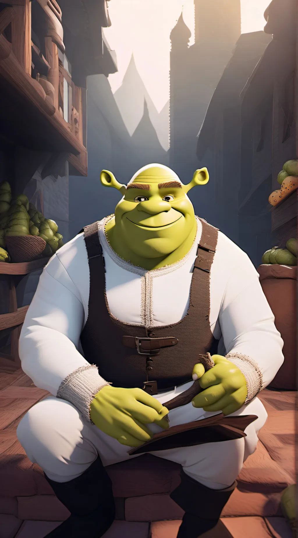 ai character: Shrek background