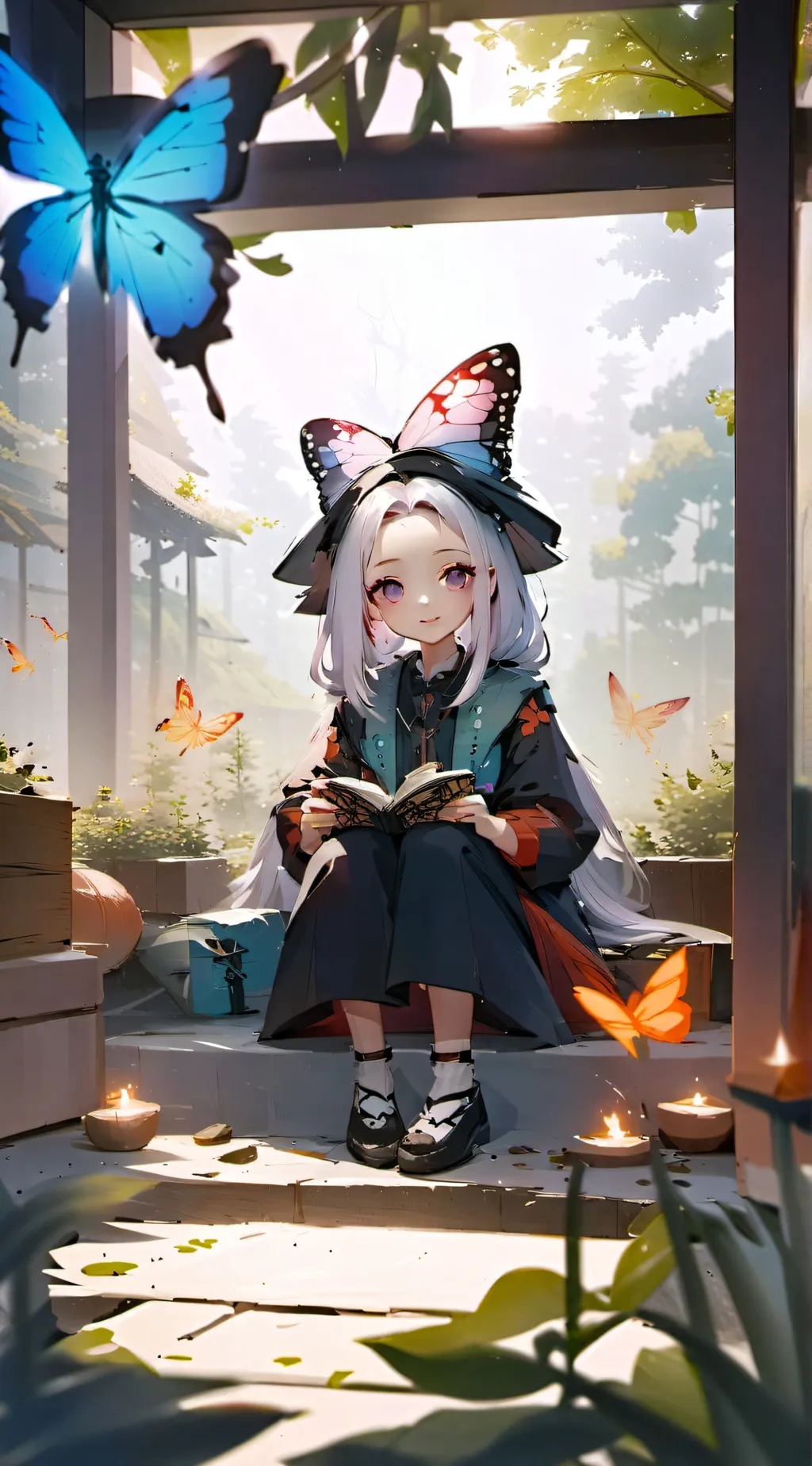 ai character: Butterfly  background