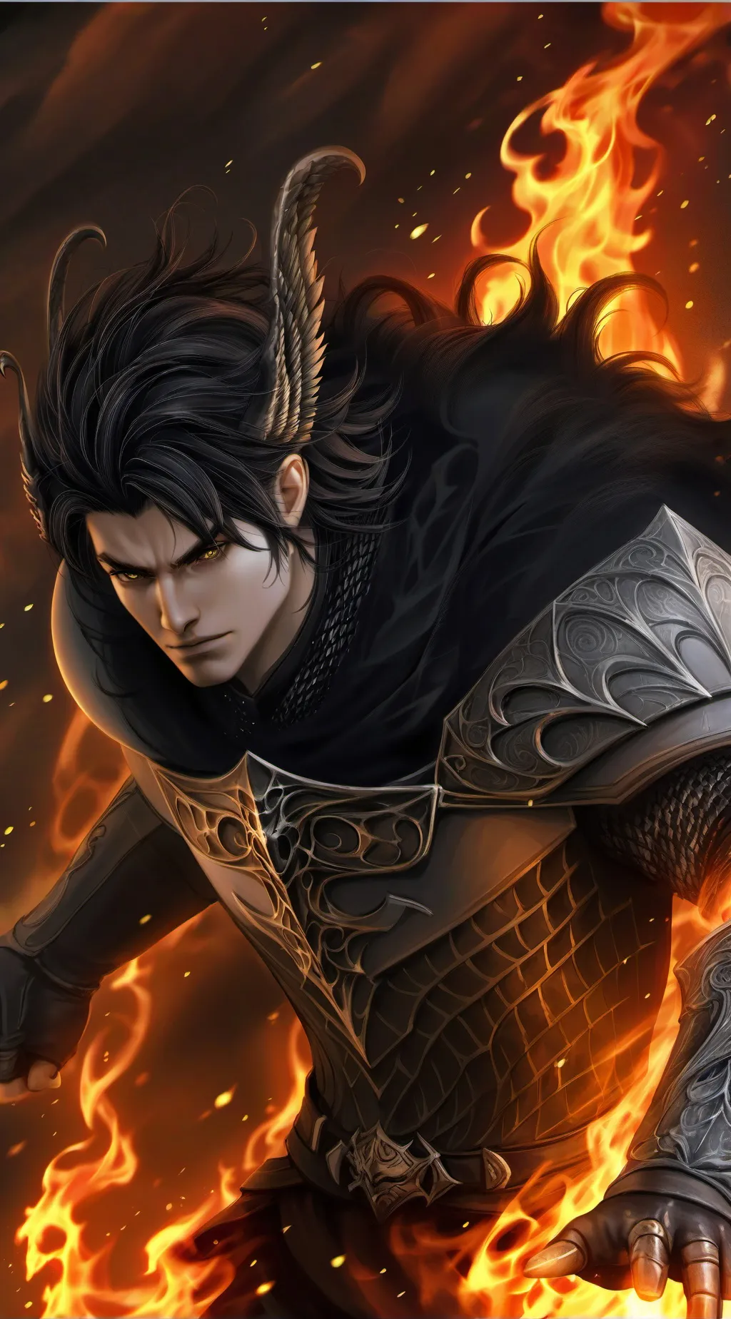 ai character: shadow background