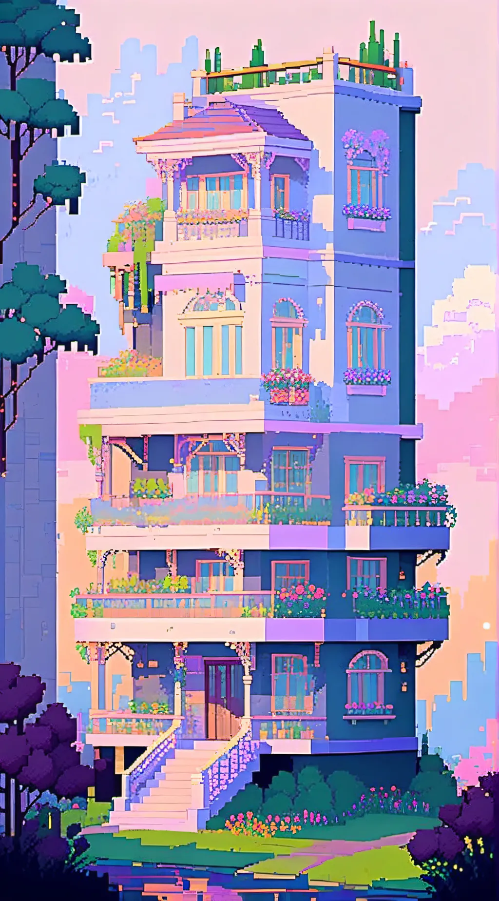 ai character: Vibe House background